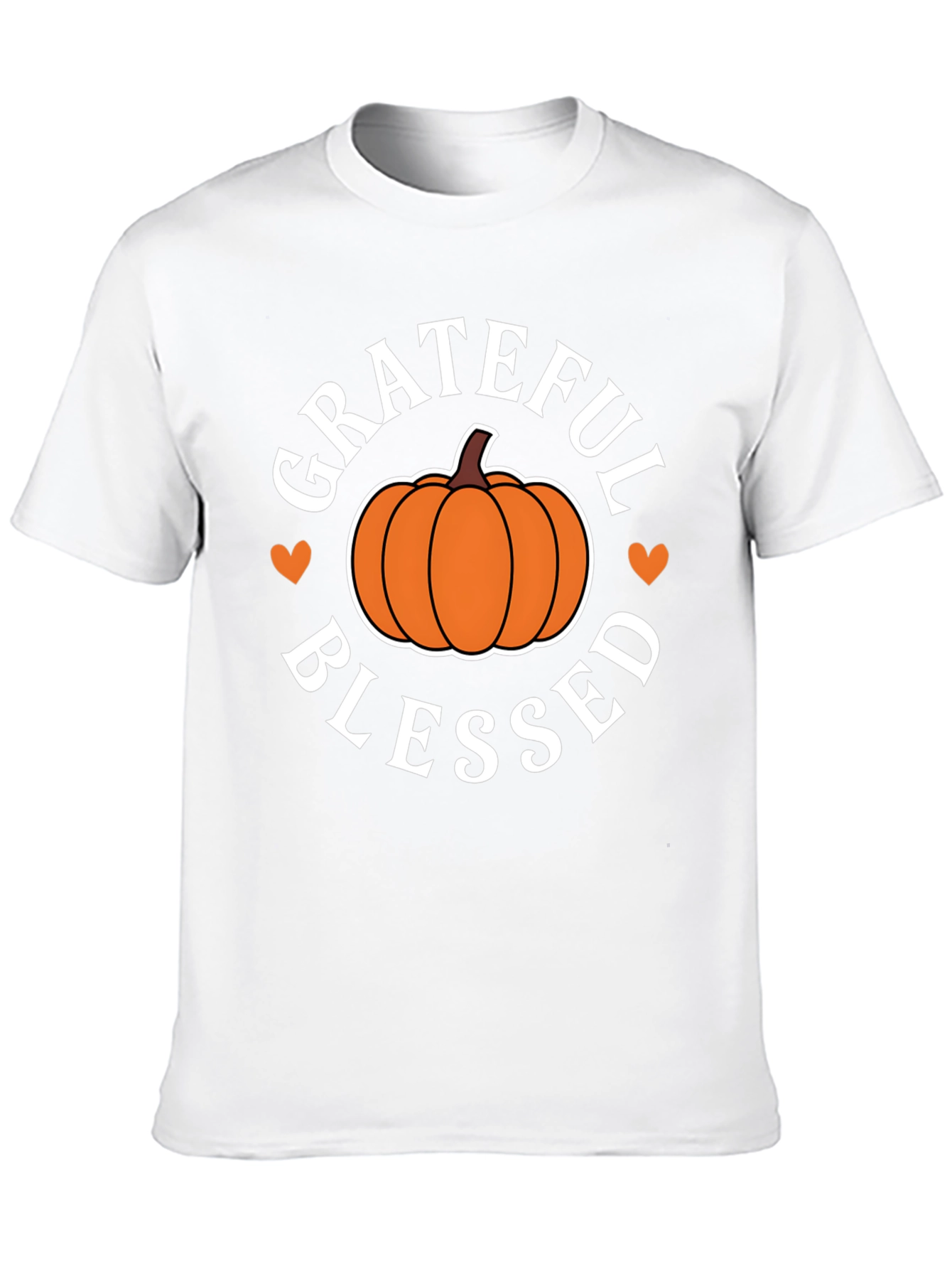 Grateful Blessed Pumpkin T-Shirt - Fall Festive Tee
