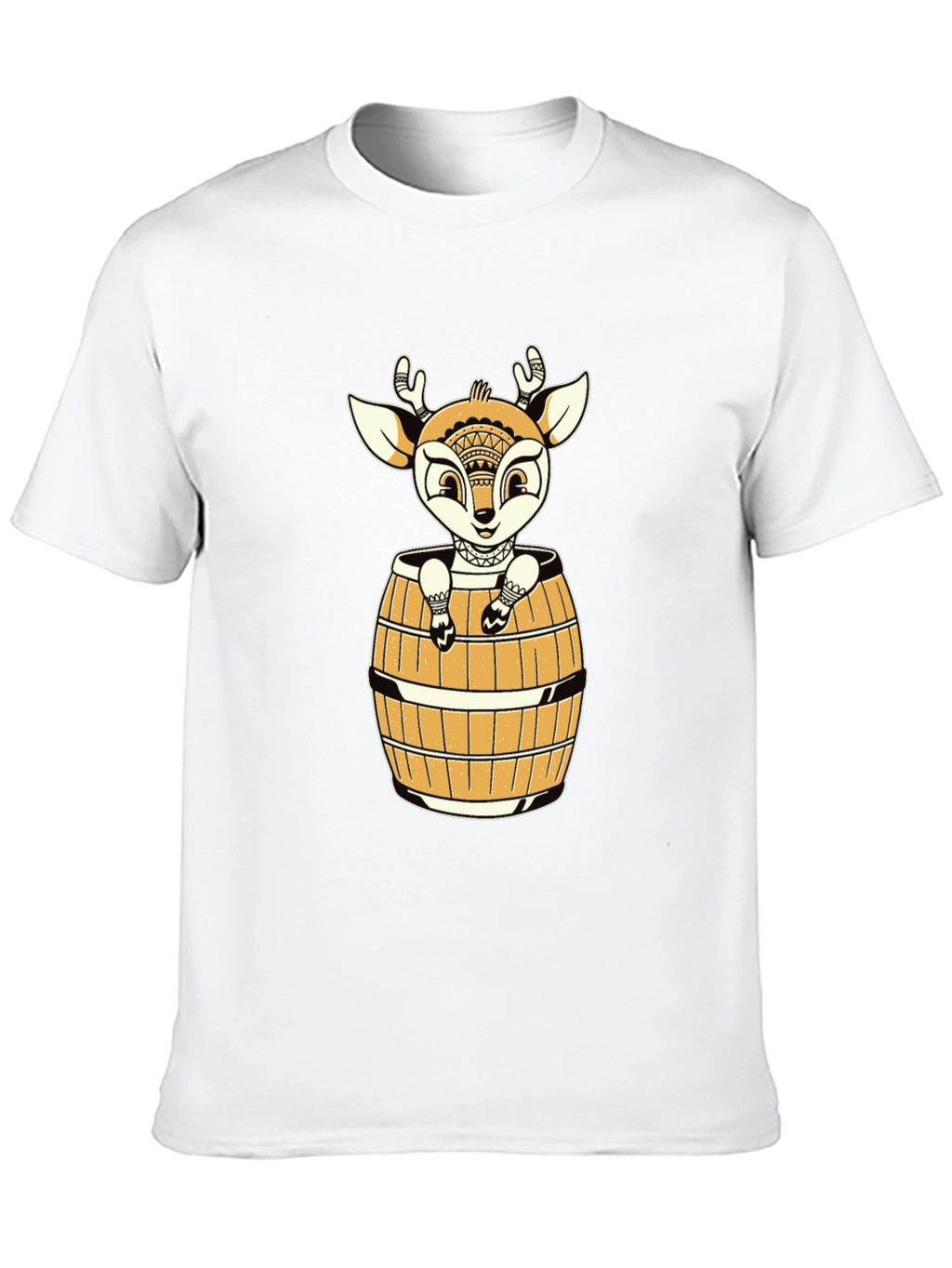 Deer in Barrel Graphic Tee - Black