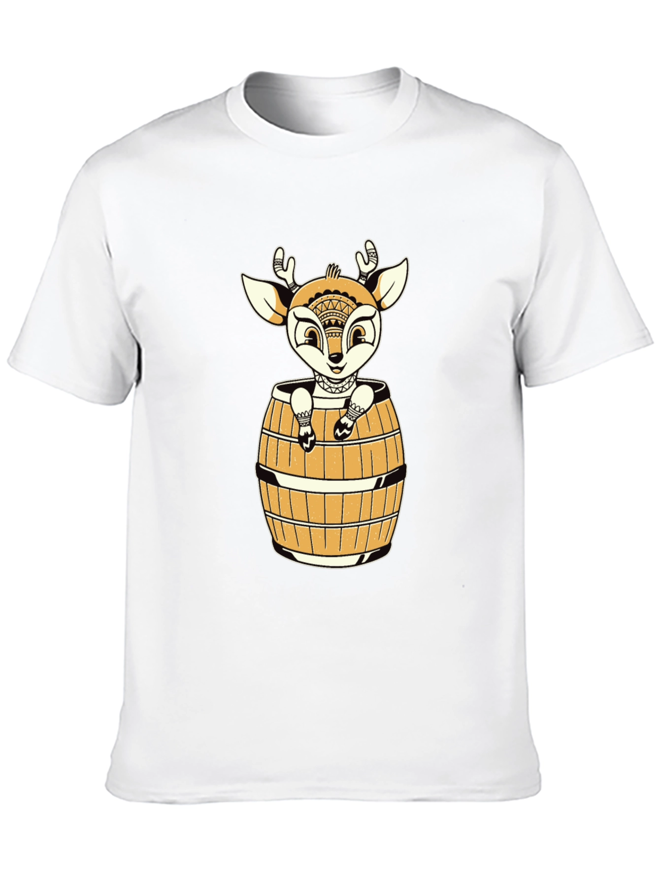 Deer in Barrel Graphic Tee - Black