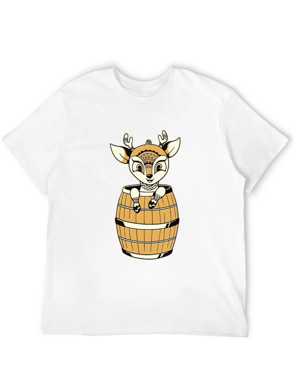 Deer in Barrel Graphic Tee - Black