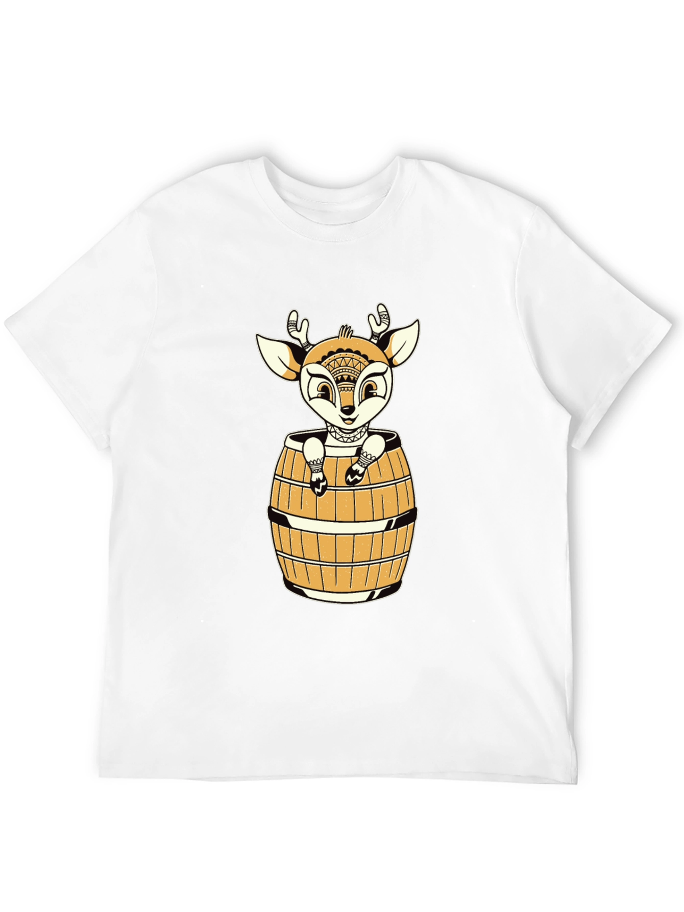 Deer in Barrel Graphic Tee - Black