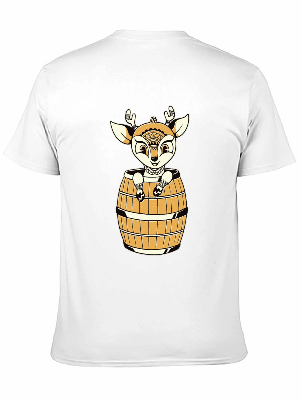Deer in Barrel Graphic Tee - Black
