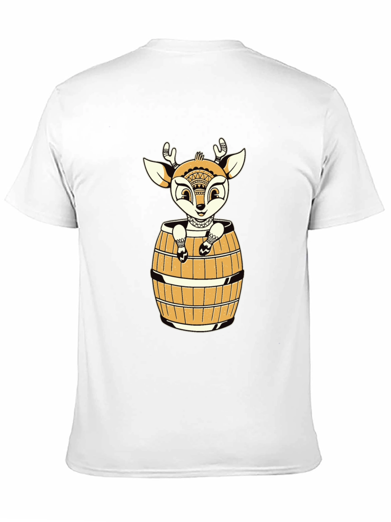 Deer in Barrel Graphic Tee - Black