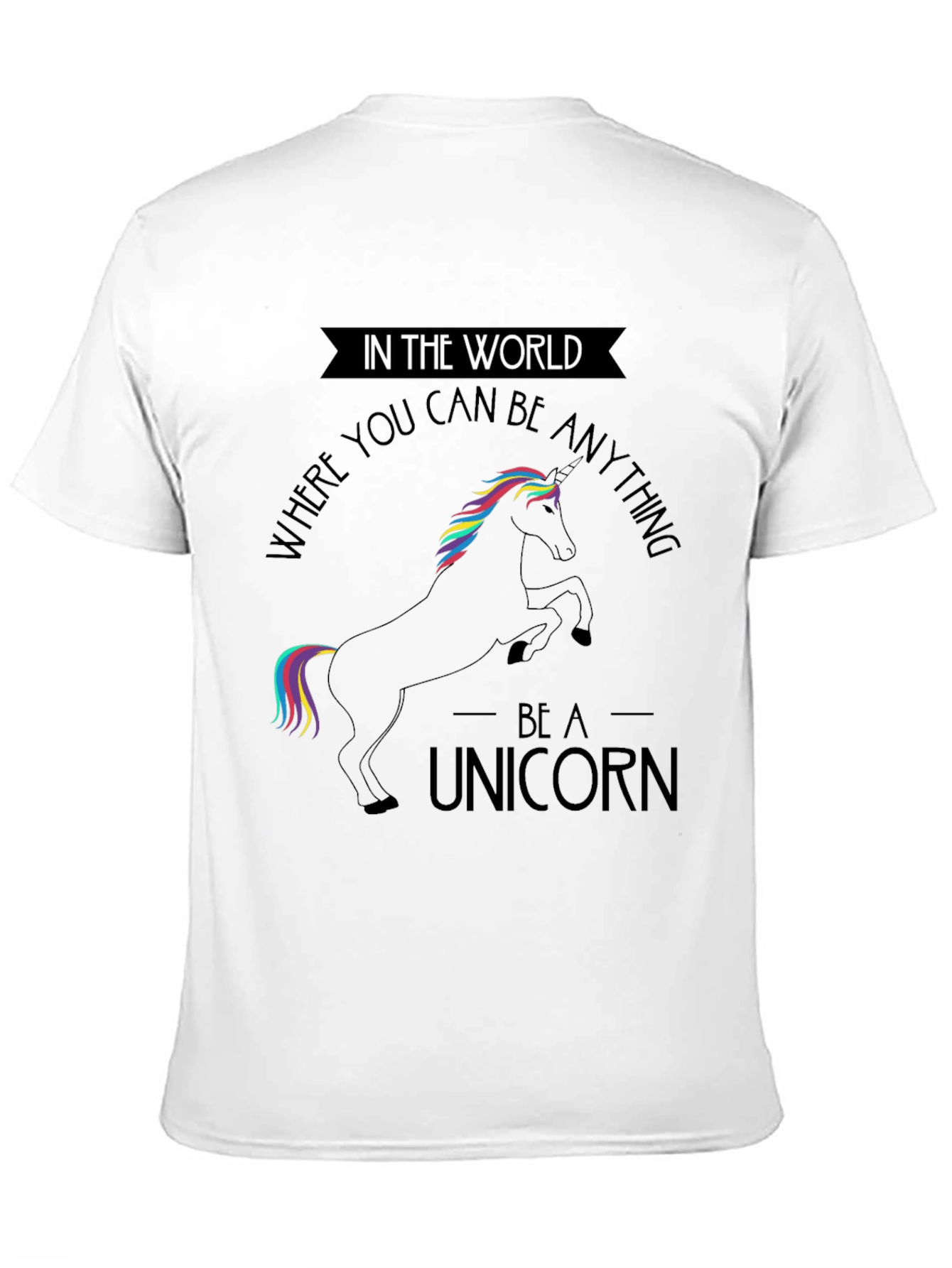 Be A Unicorn Black T-Shirt