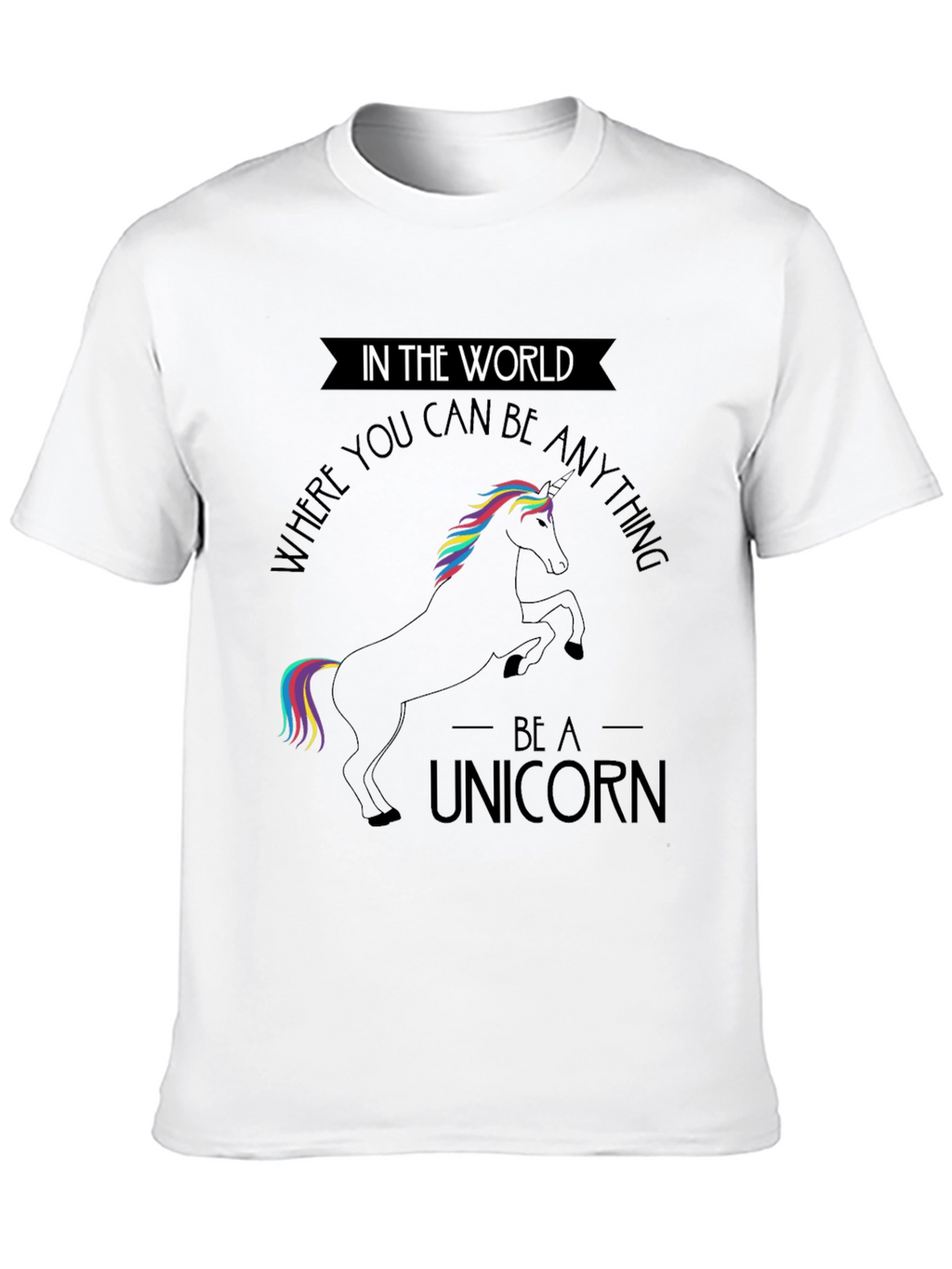 Be A Unicorn Black T-Shirt