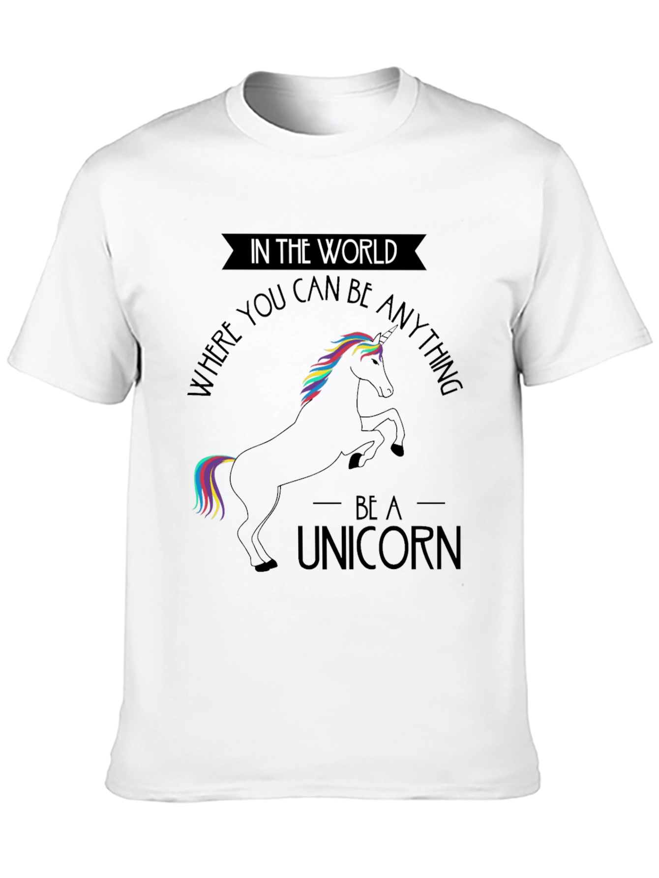 Be A Unicorn Black T-Shirt
