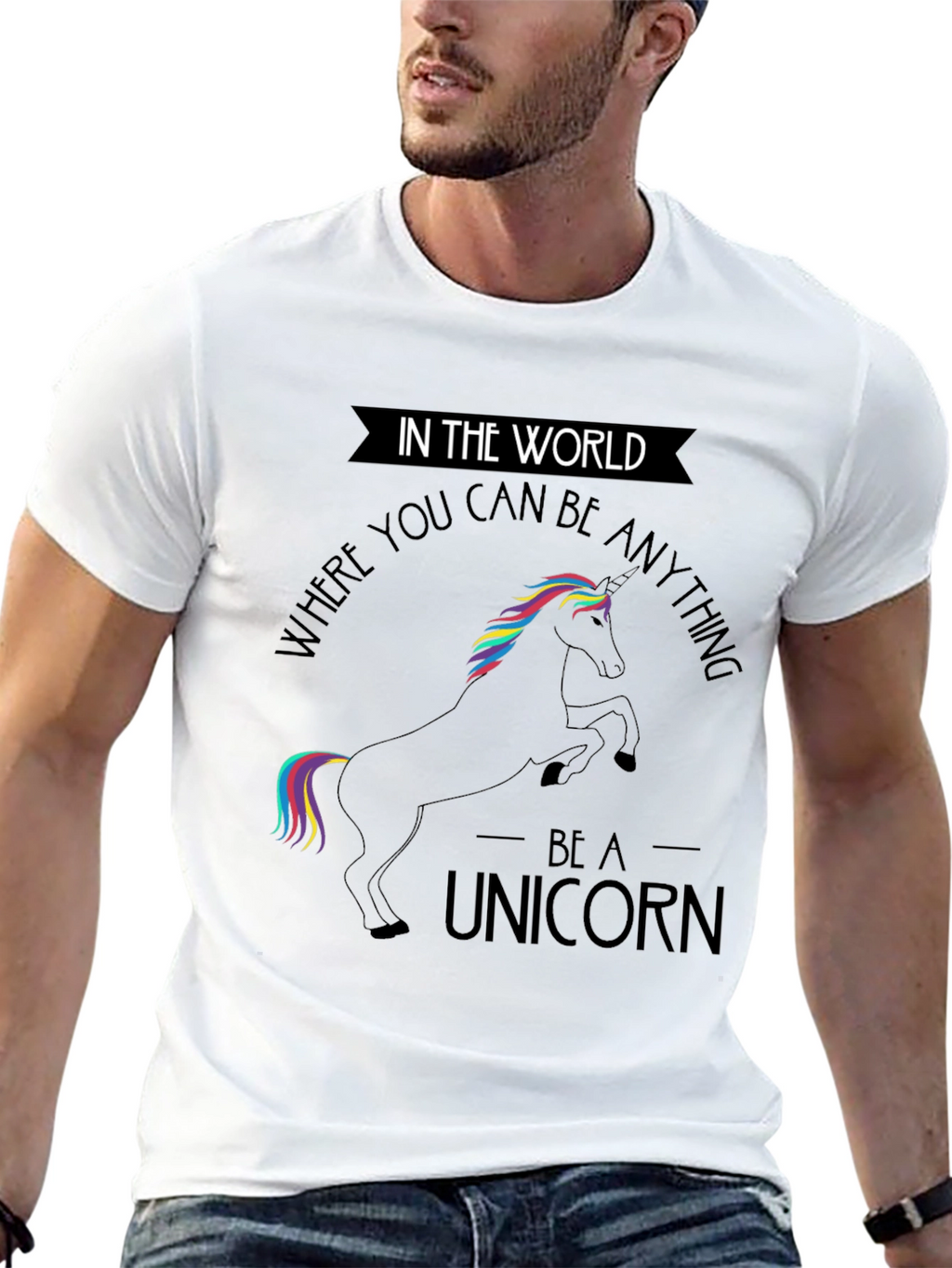 Be A Unicorn Black T-Shirt