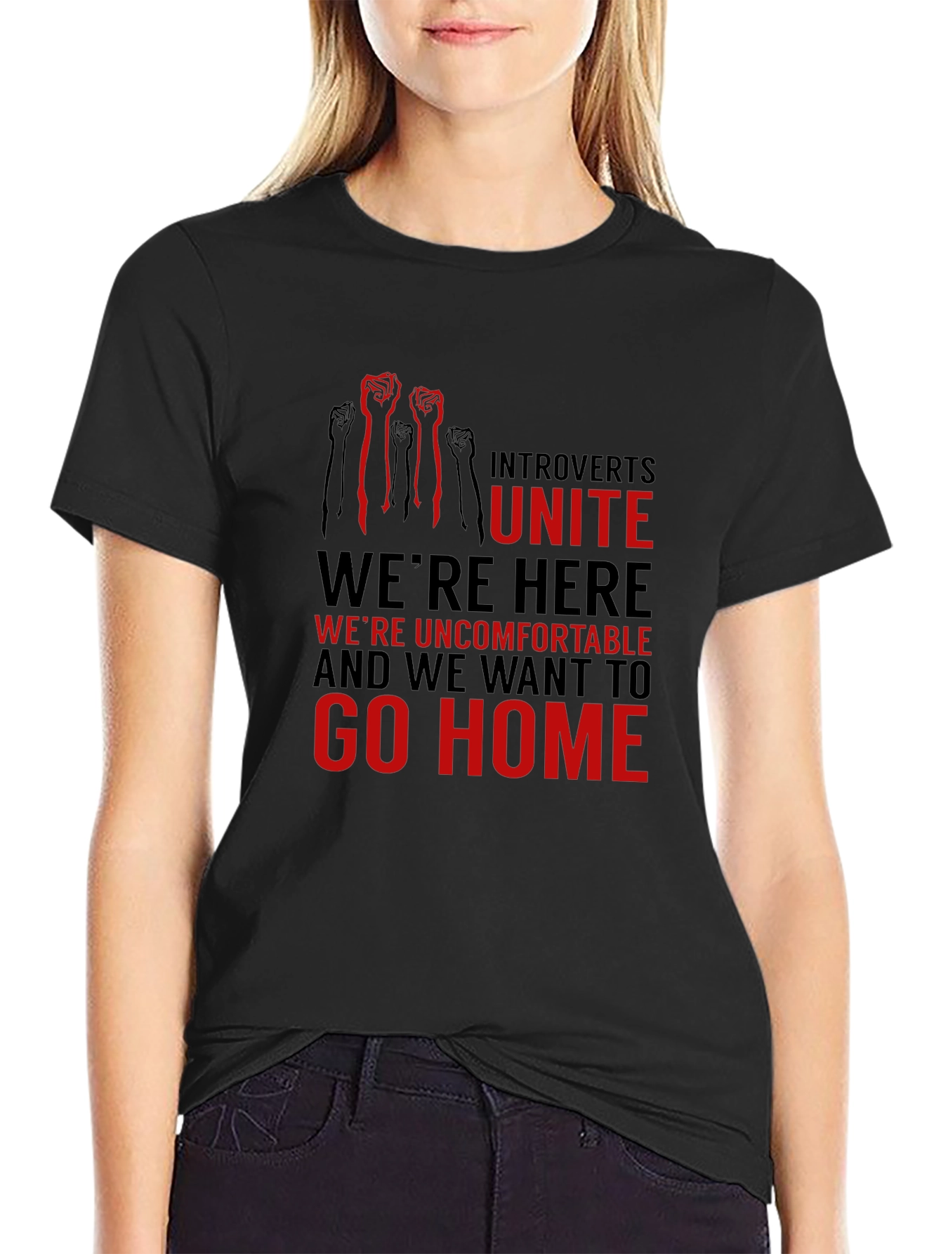 Introverts Unite Graphic Tee - Comfortable & Bold