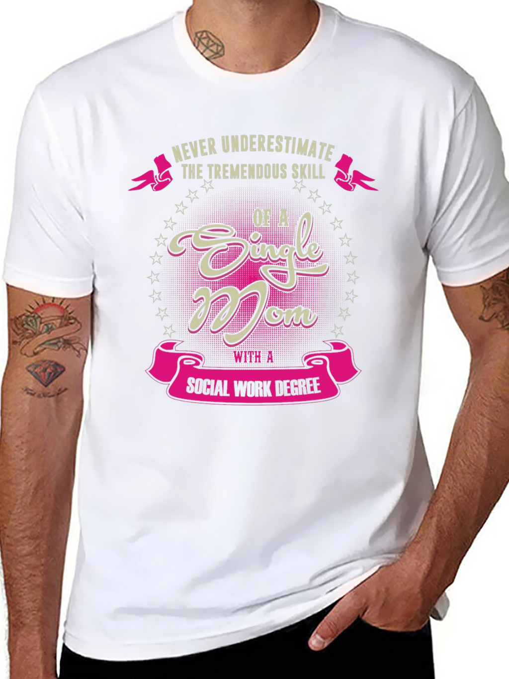 Single Mom Social Work Degree T-Shirt