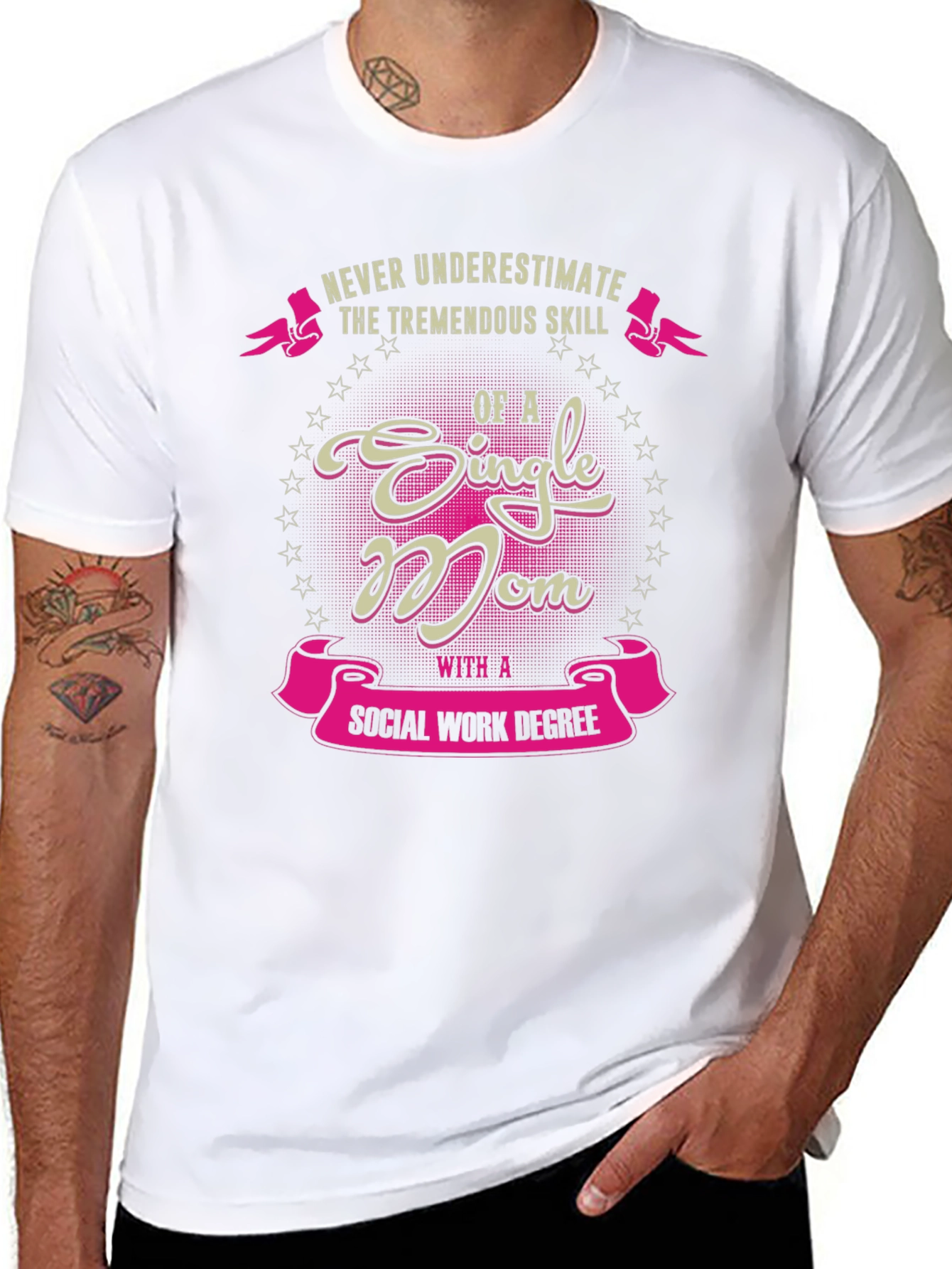 Single Mom Social Work Degree T-Shirt