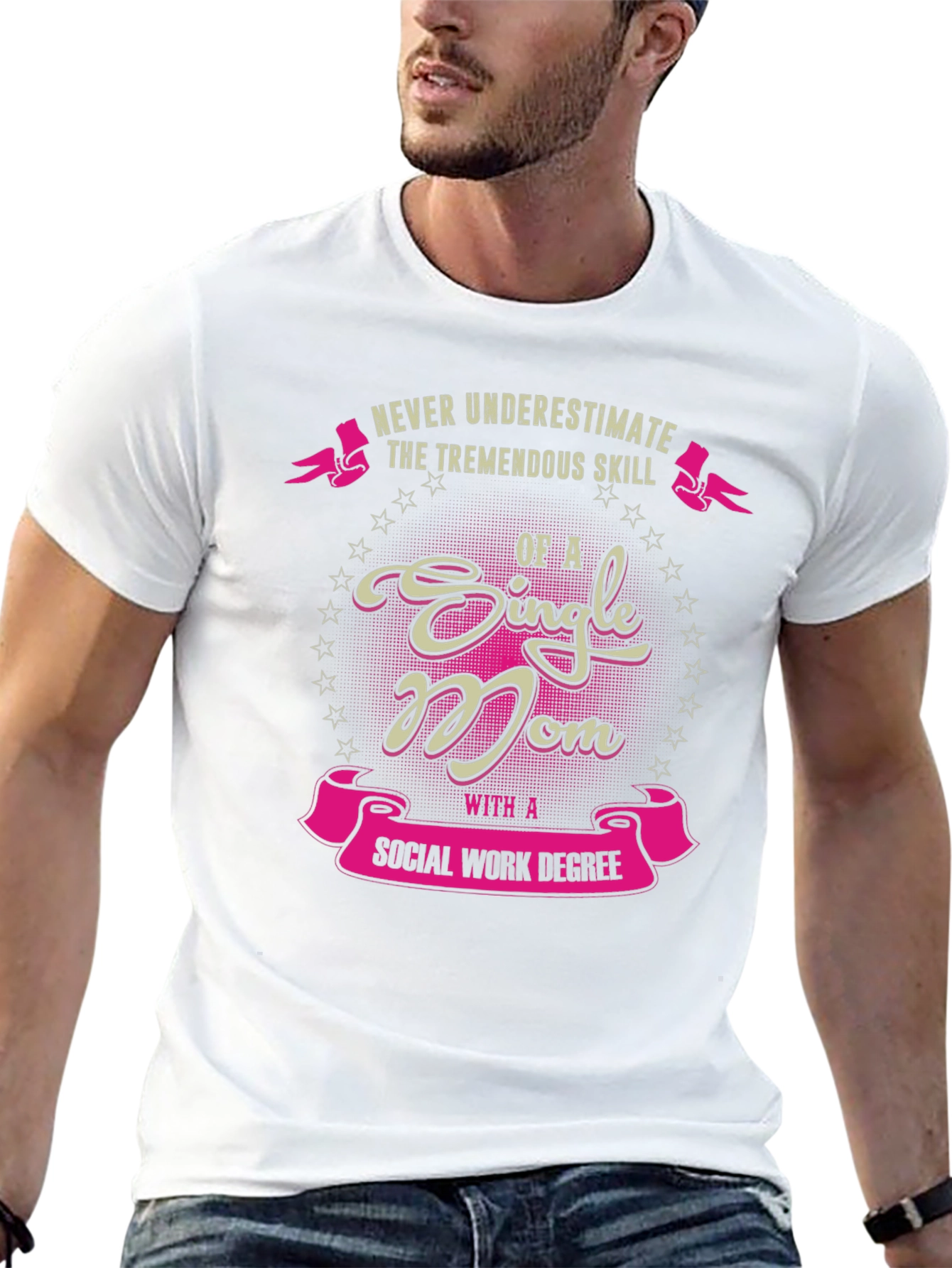 Single Mom Social Work Degree T-Shirt