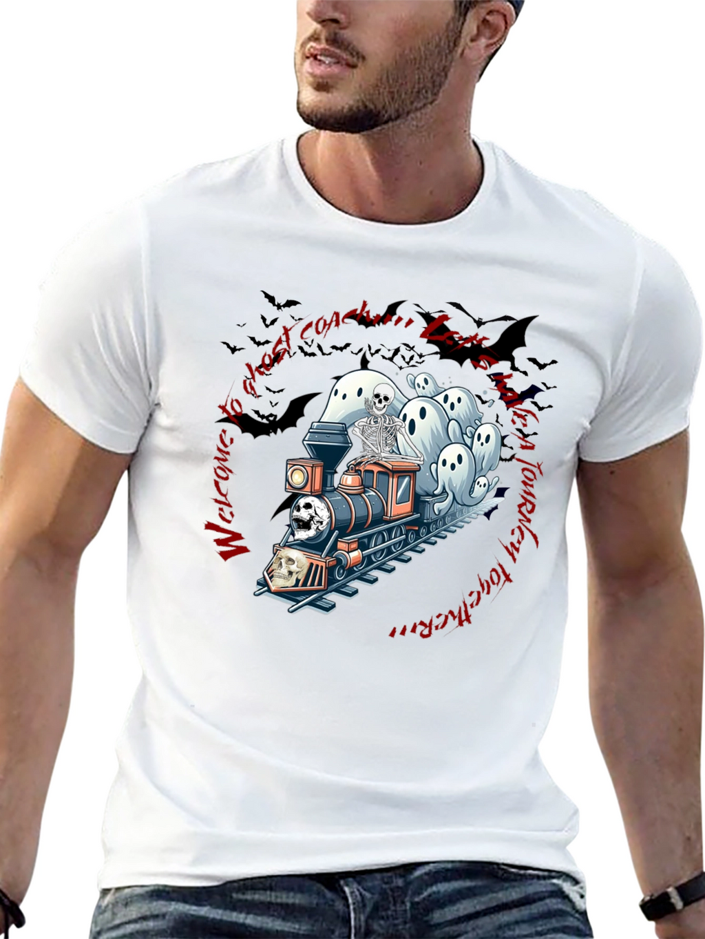 Ghost Train Halloween T-Shirt