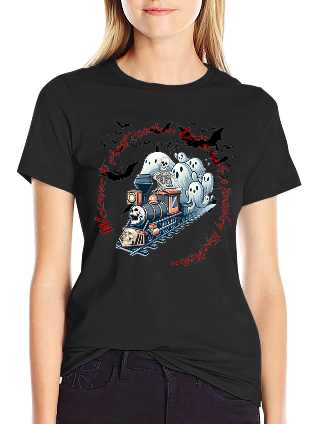 Ghost Train Halloween T-Shirt