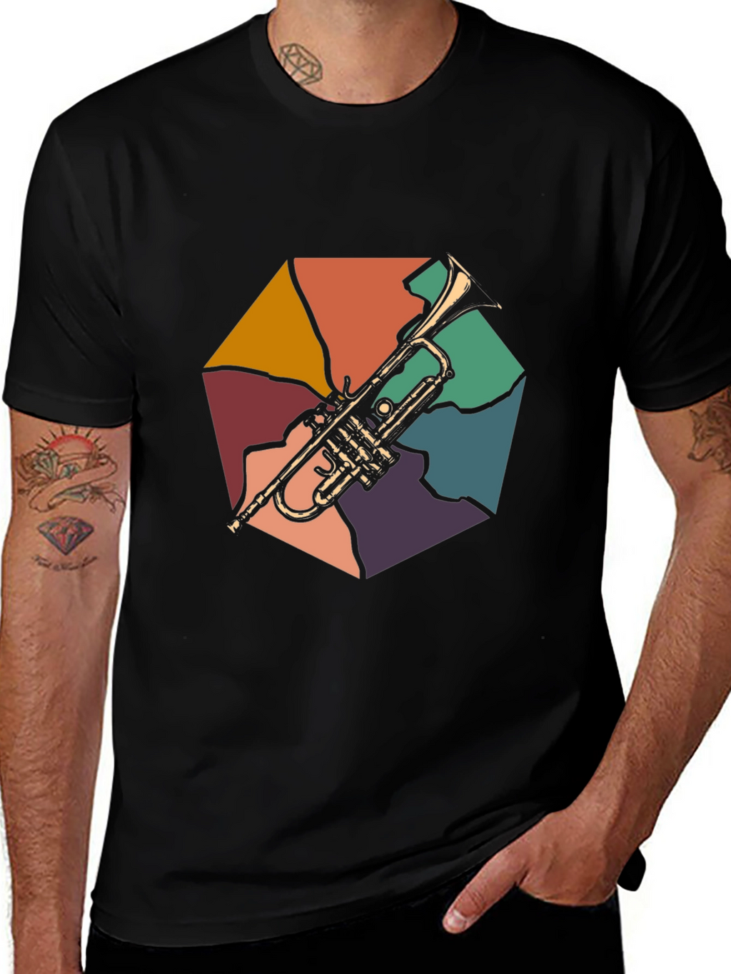 Retro Trumpet Graphic Tee - Musicians Delight