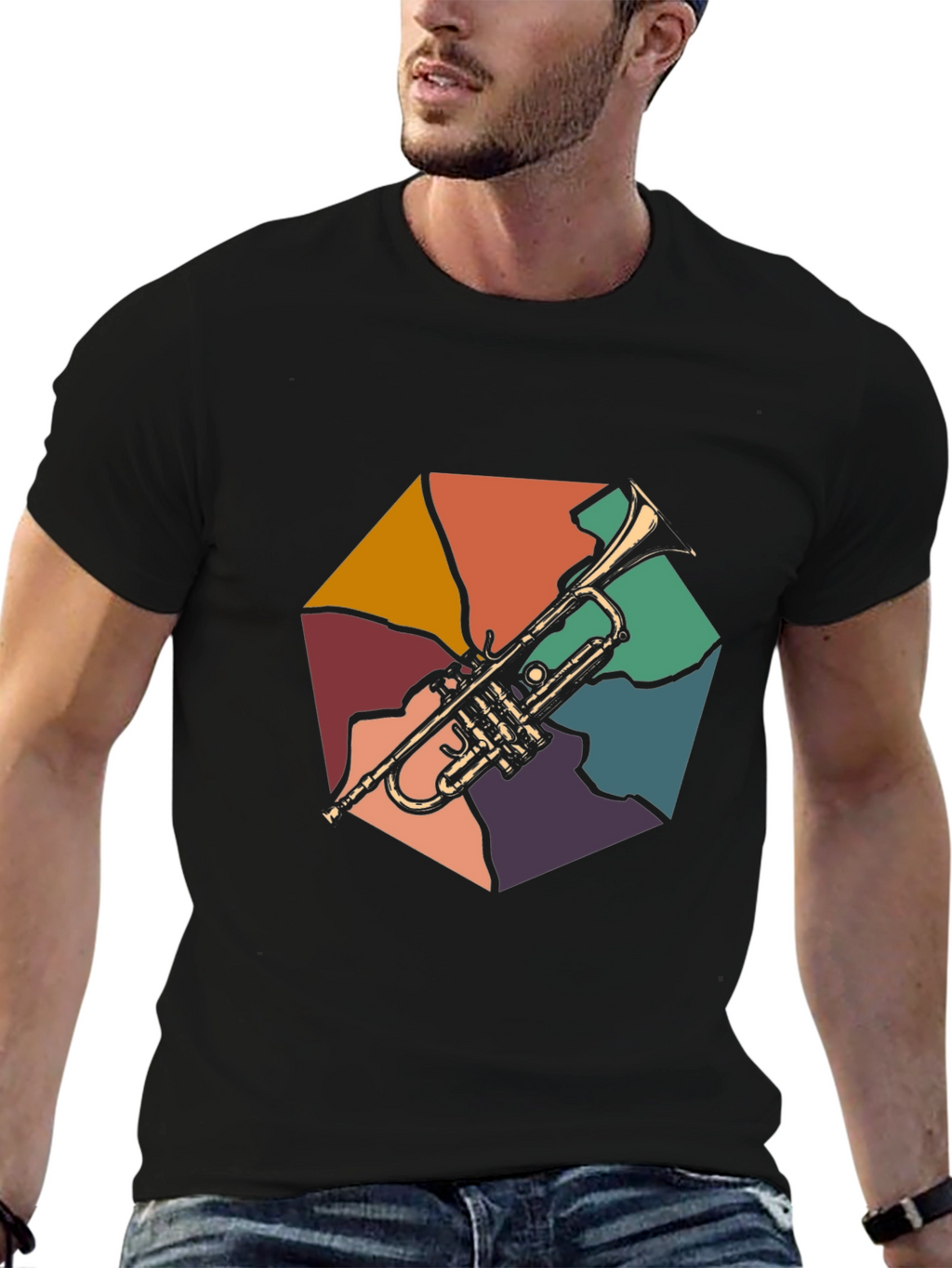 Retro Trumpet Graphic Tee - Musicians Delight