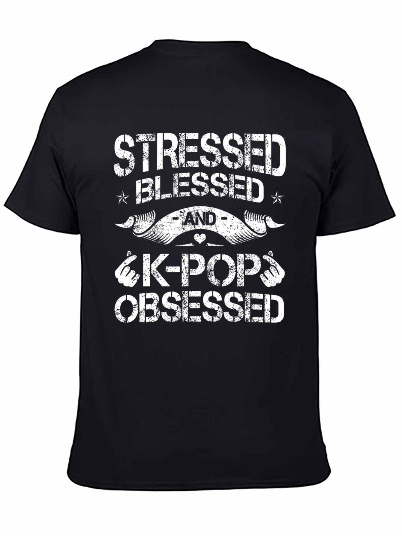 Stressed Blessed K-Pop Obsessed Graphic T-Shirt