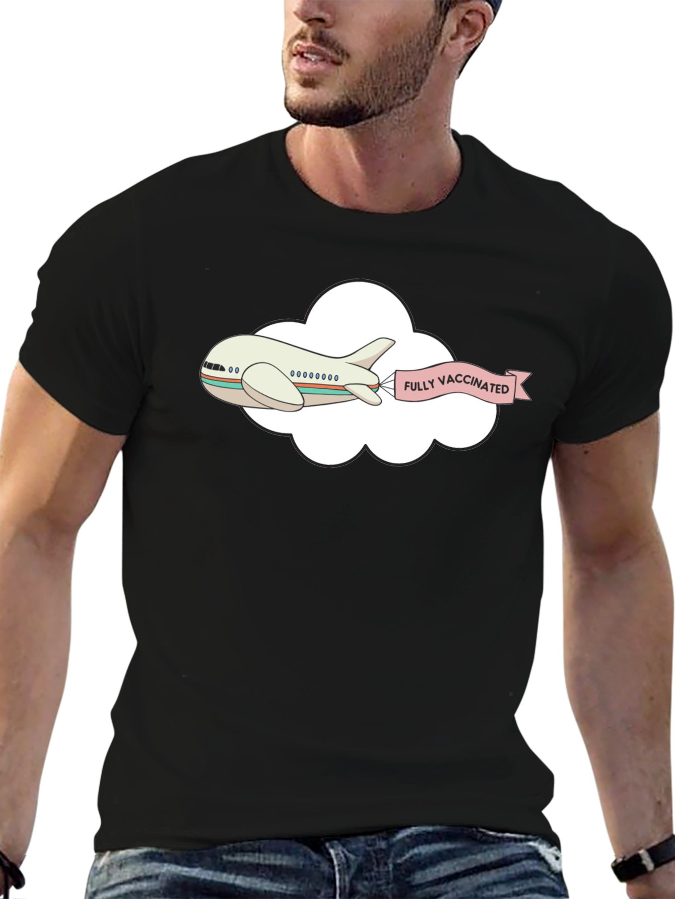 Fully Vaccinated Airplane T-Shirt