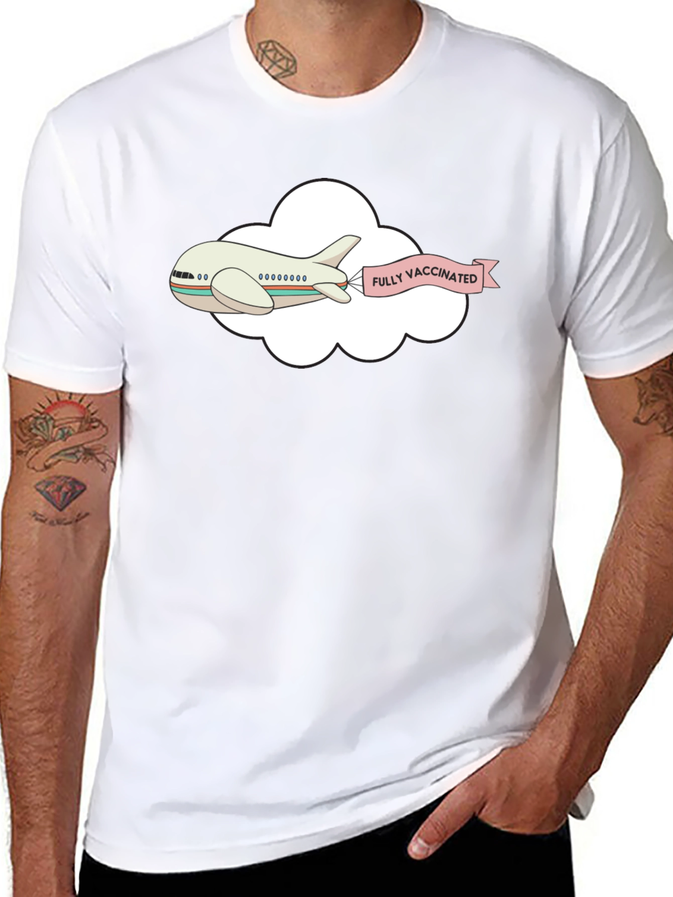 Fully Vaccinated Airplane T-Shirt
