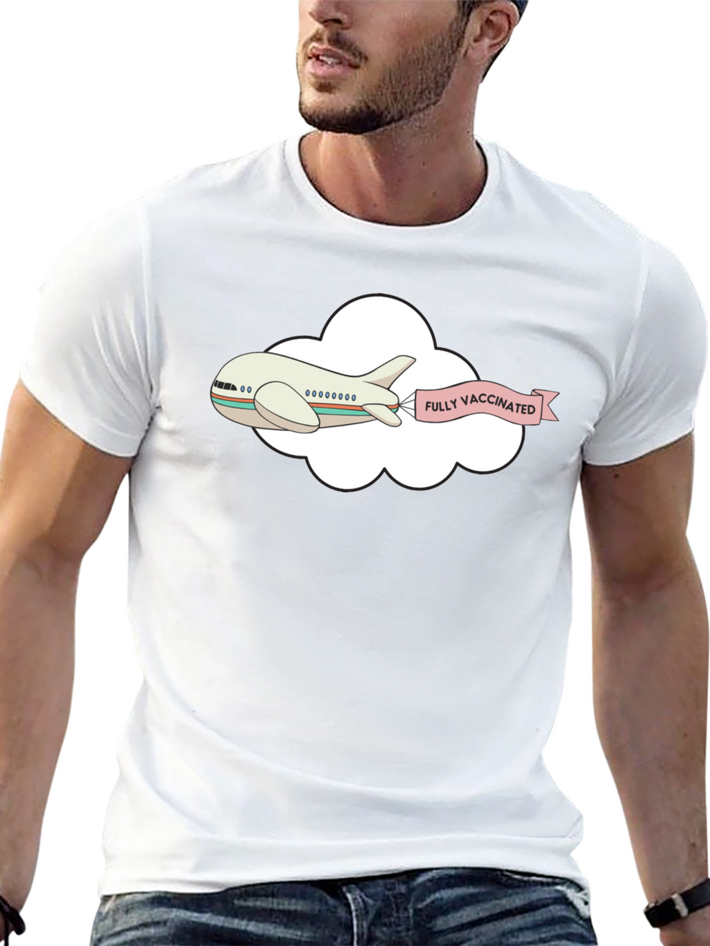 Fully Vaccinated Airplane T-Shirt