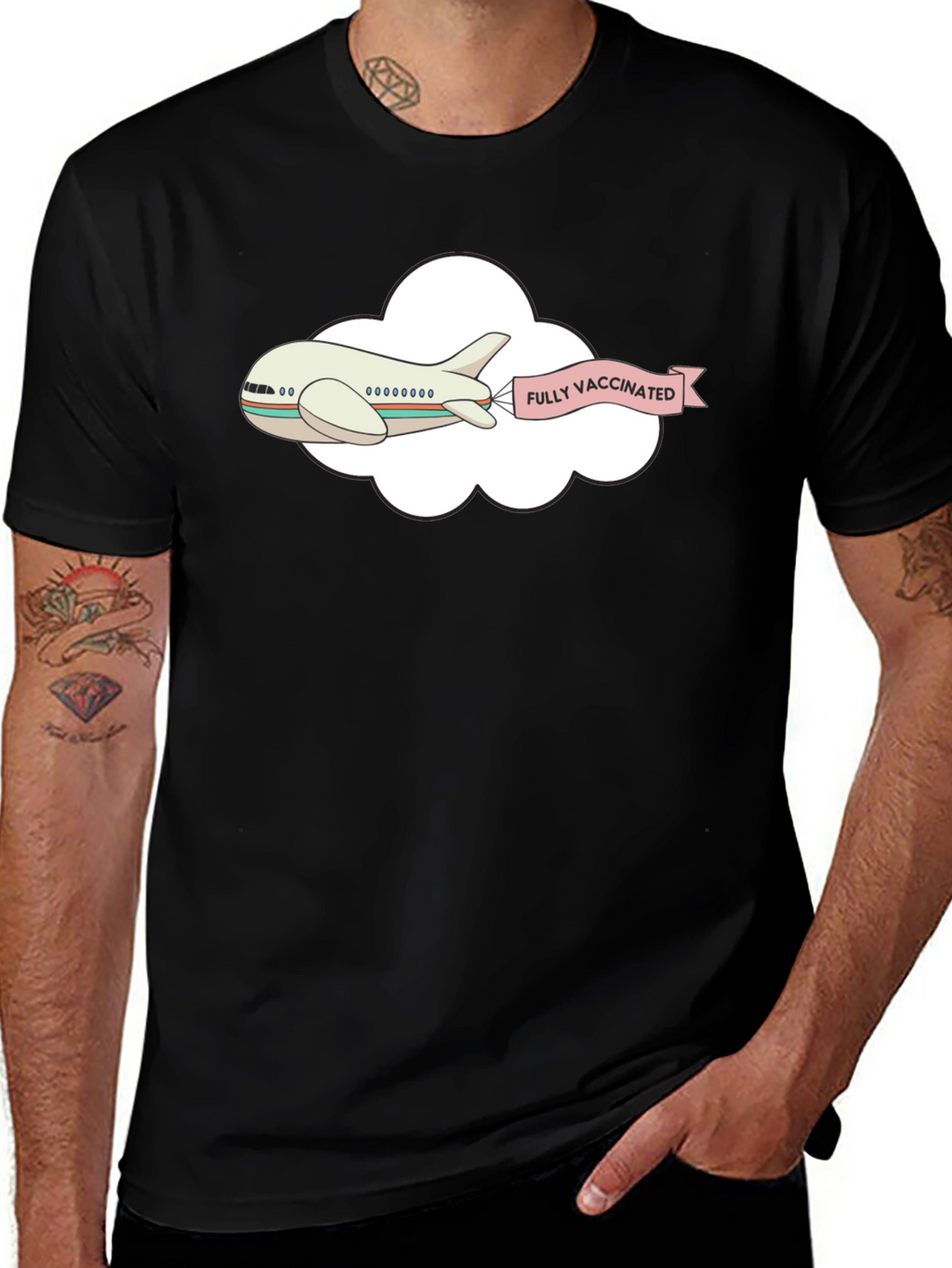 Fully Vaccinated Airplane T-Shirt
