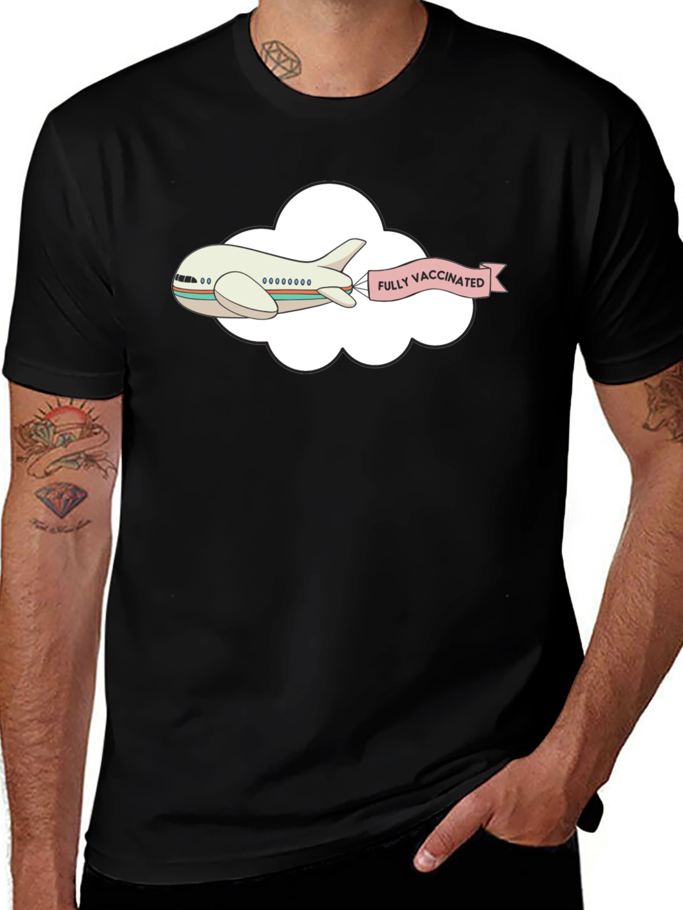 Fully Vaccinated Airplane T-Shirt