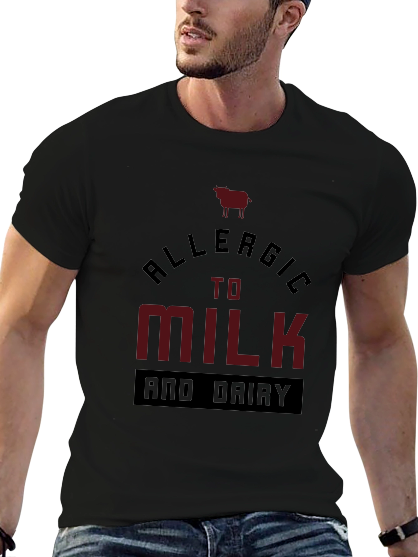 Allergic to Milk and Dairy Graphic Tee