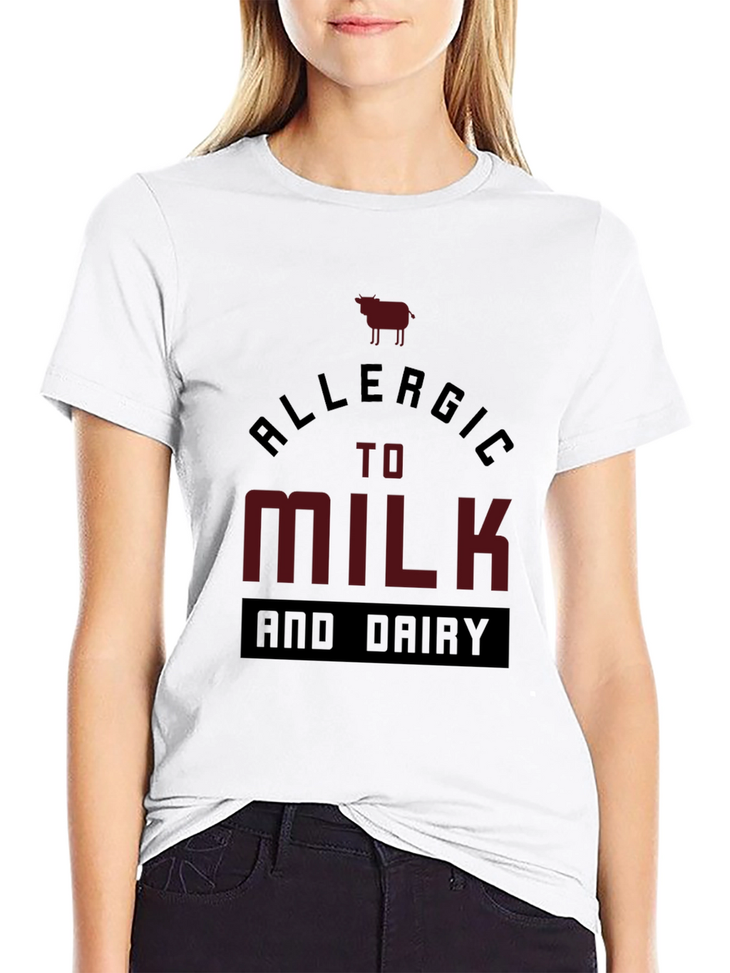 Allergic to Milk and Dairy Graphic Tee