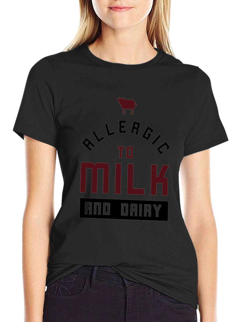 Allergic to Milk and Dairy Graphic Tee