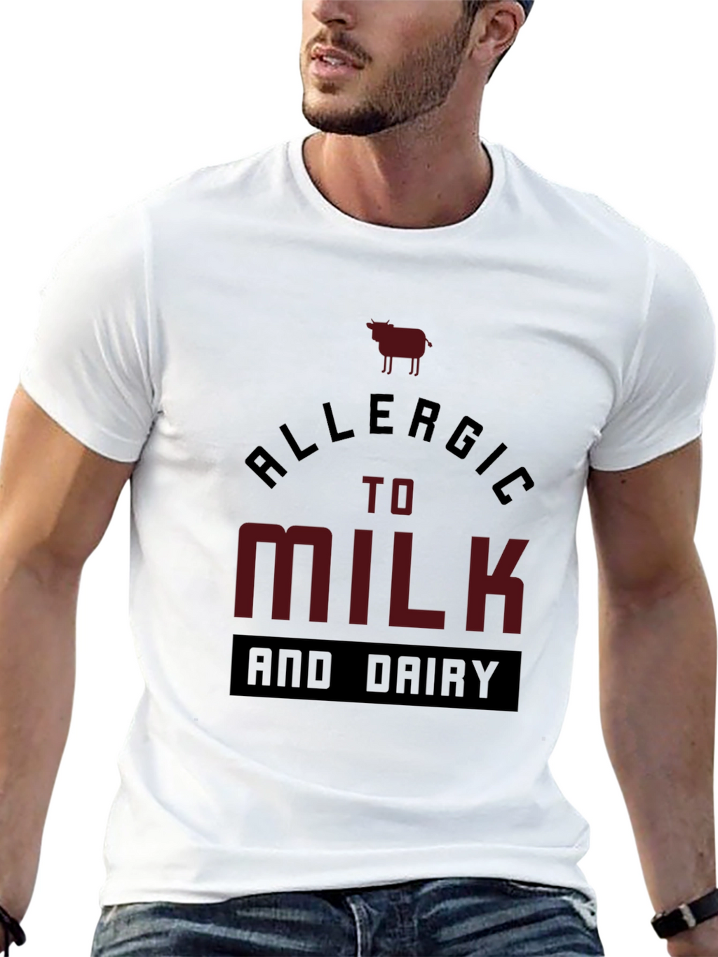 Allergic to Milk and Dairy Graphic Tee