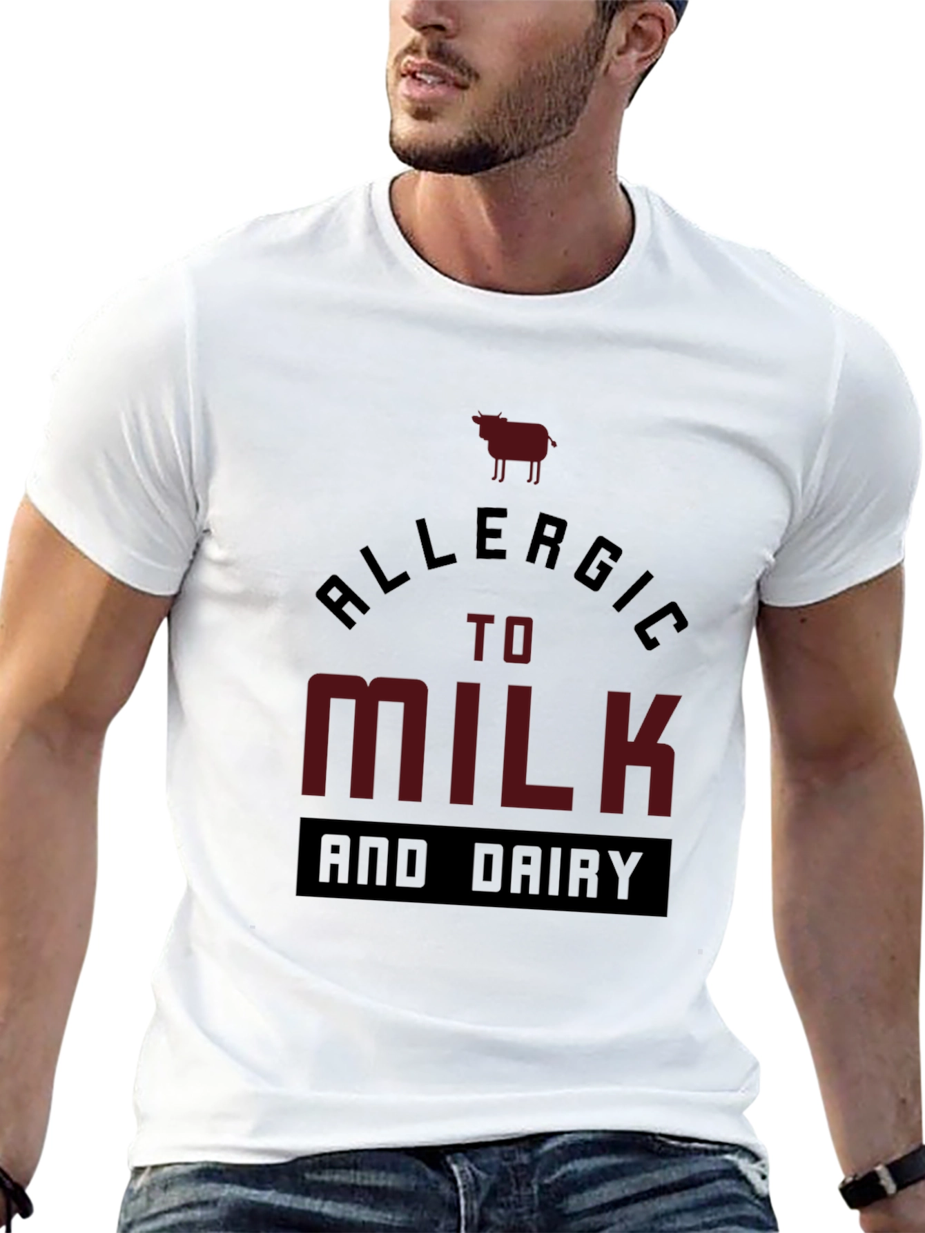 Allergic to Milk and Dairy Graphic Tee