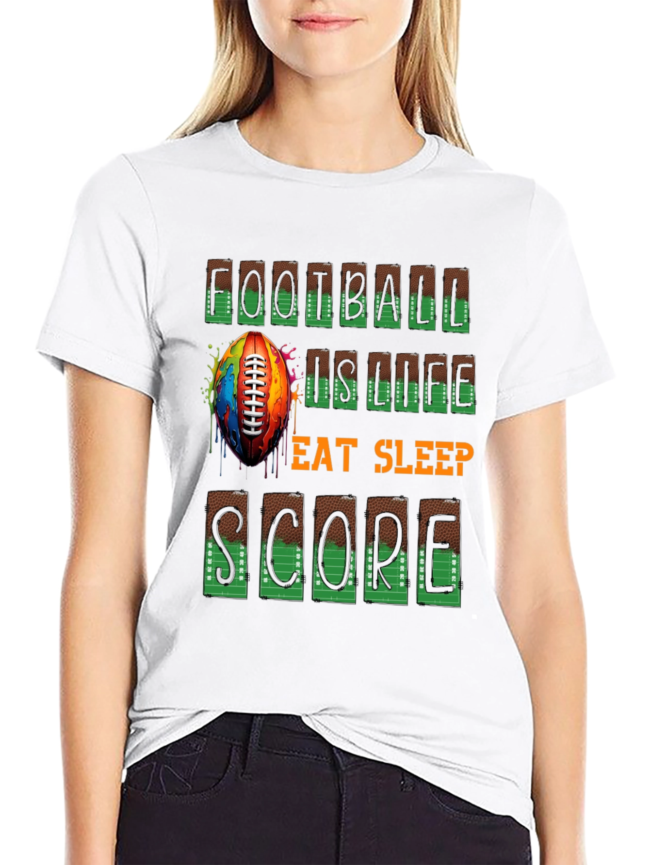 Football is Life Graphic Tee