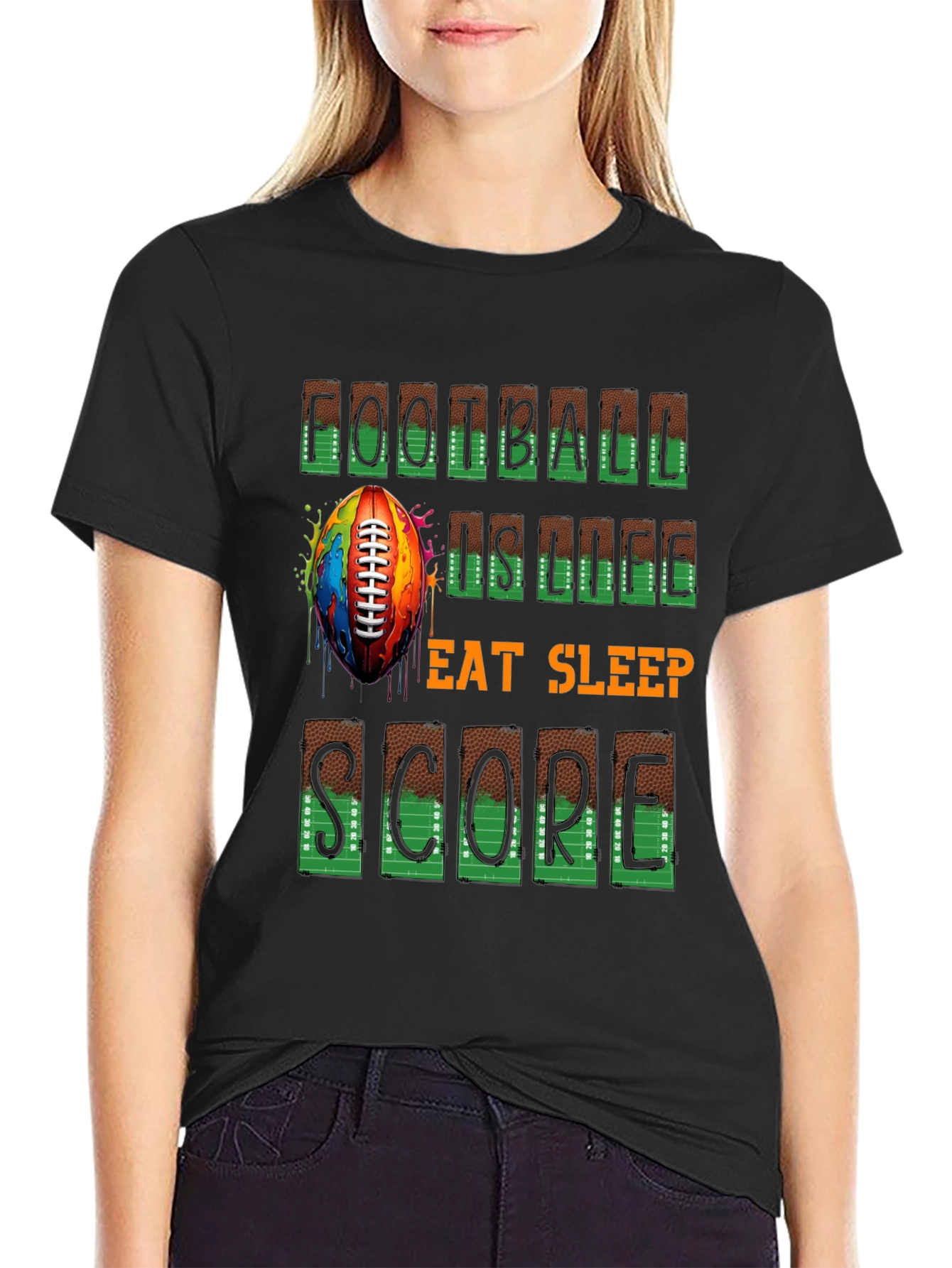 Football is Life Graphic Tee
