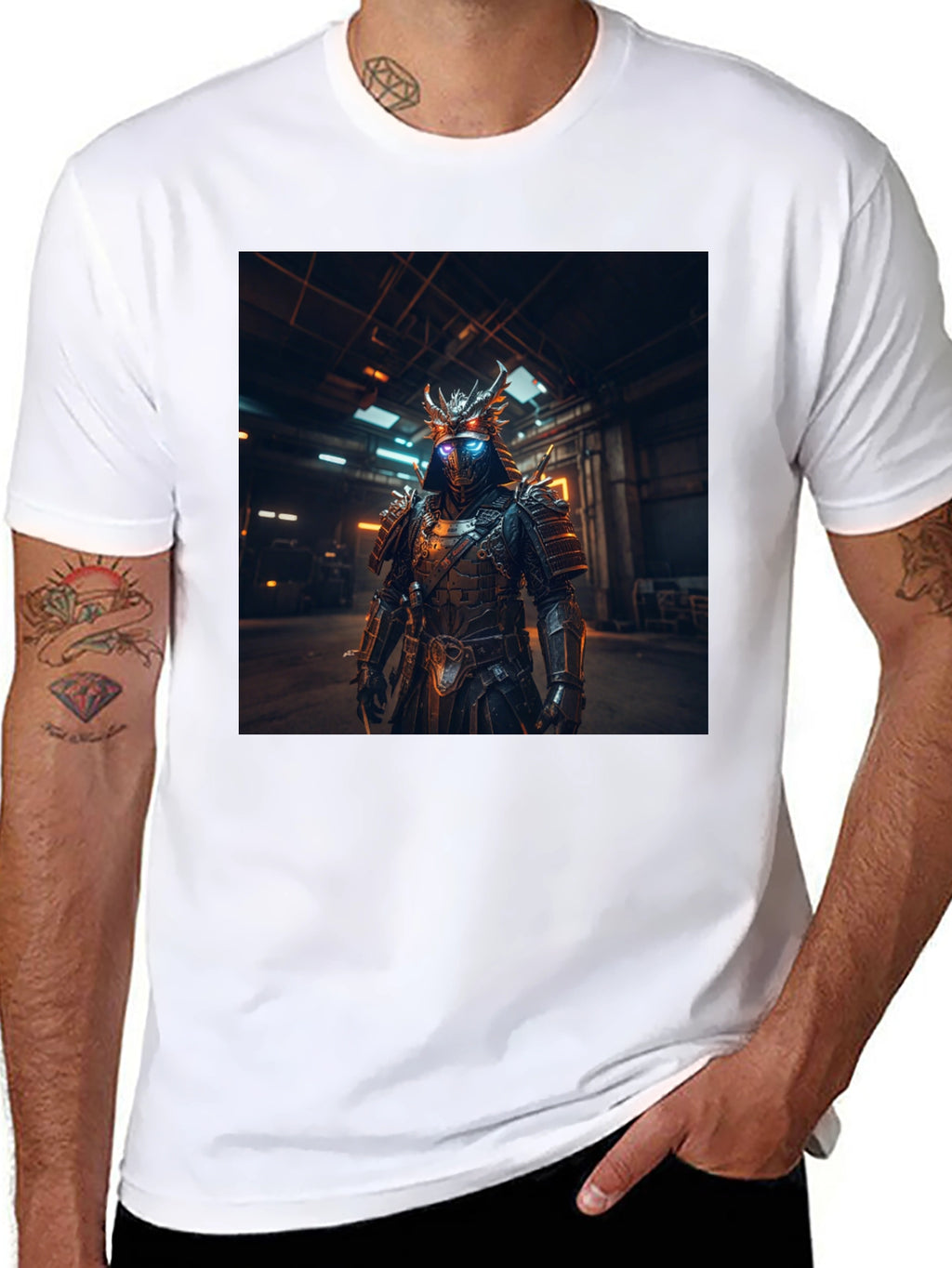 Cyberpunk Samurai Black T-Shirt