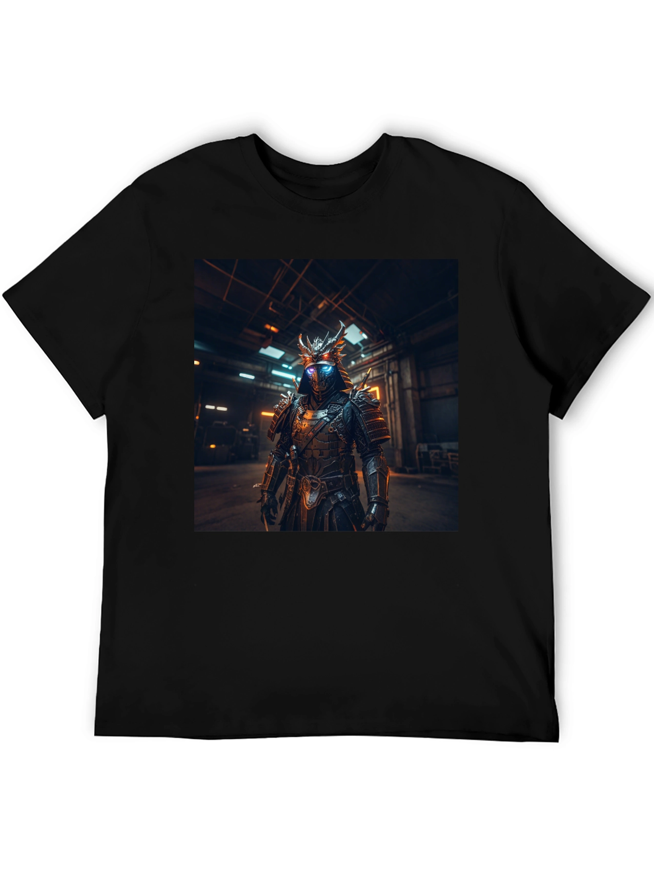 Cyberpunk Samurai Black T-Shirt