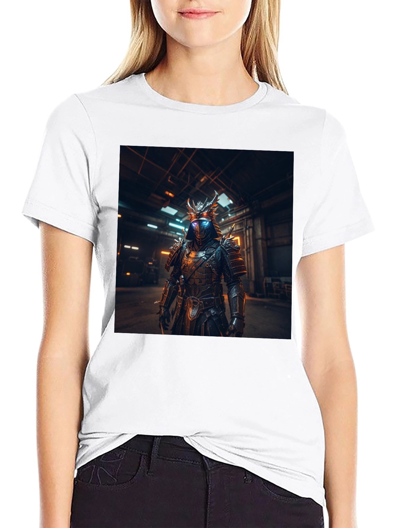 Cyberpunk Samurai Black T-Shirt