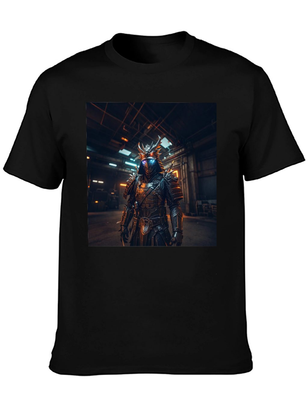 Cyberpunk Samurai Black T-Shirt