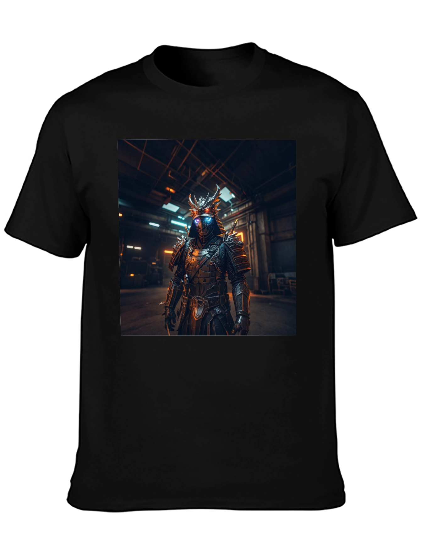 Cyberpunk Samurai Black T-Shirt
