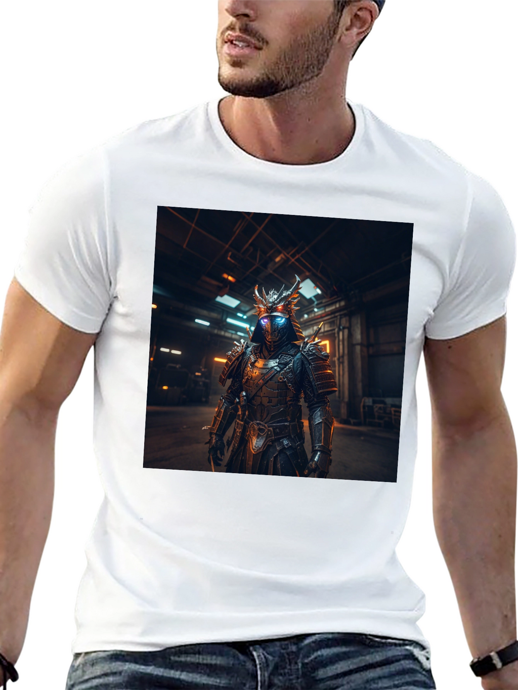 Cyberpunk Samurai Black T-Shirt