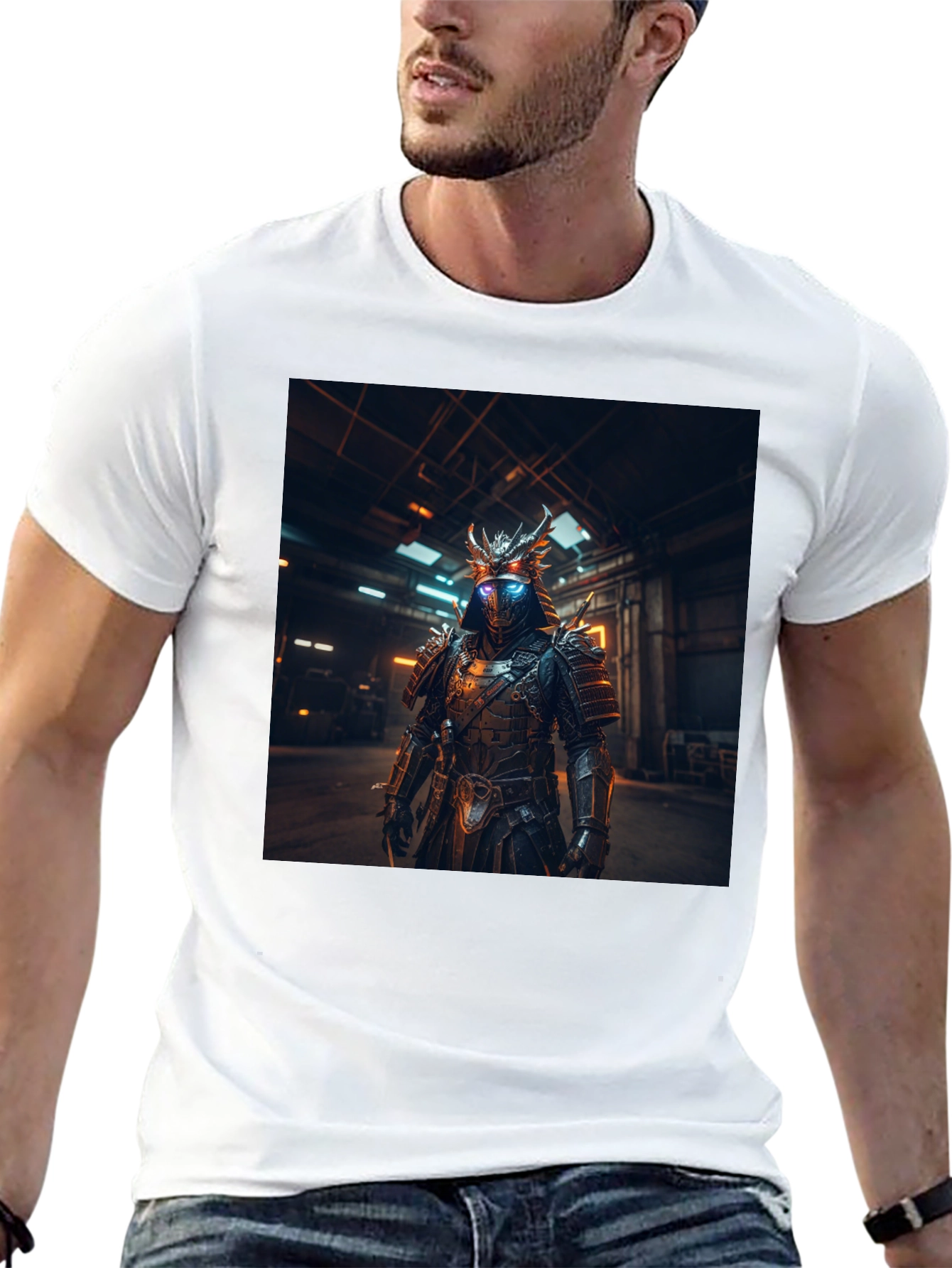 Cyberpunk Samurai Black T-Shirt