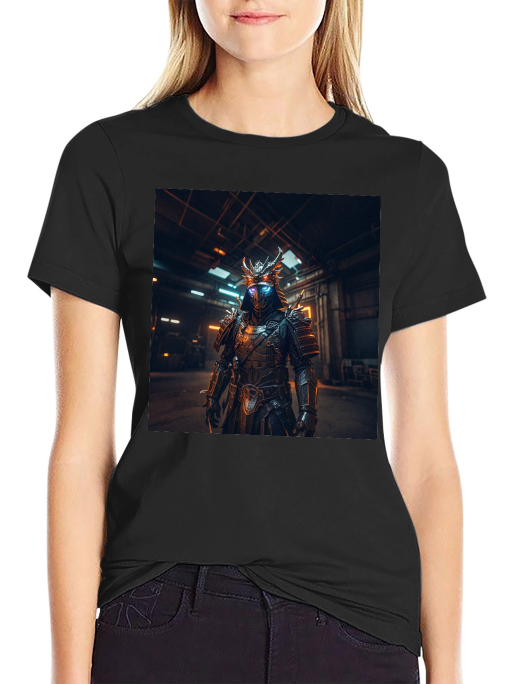 Cyberpunk Samurai Black T-Shirt