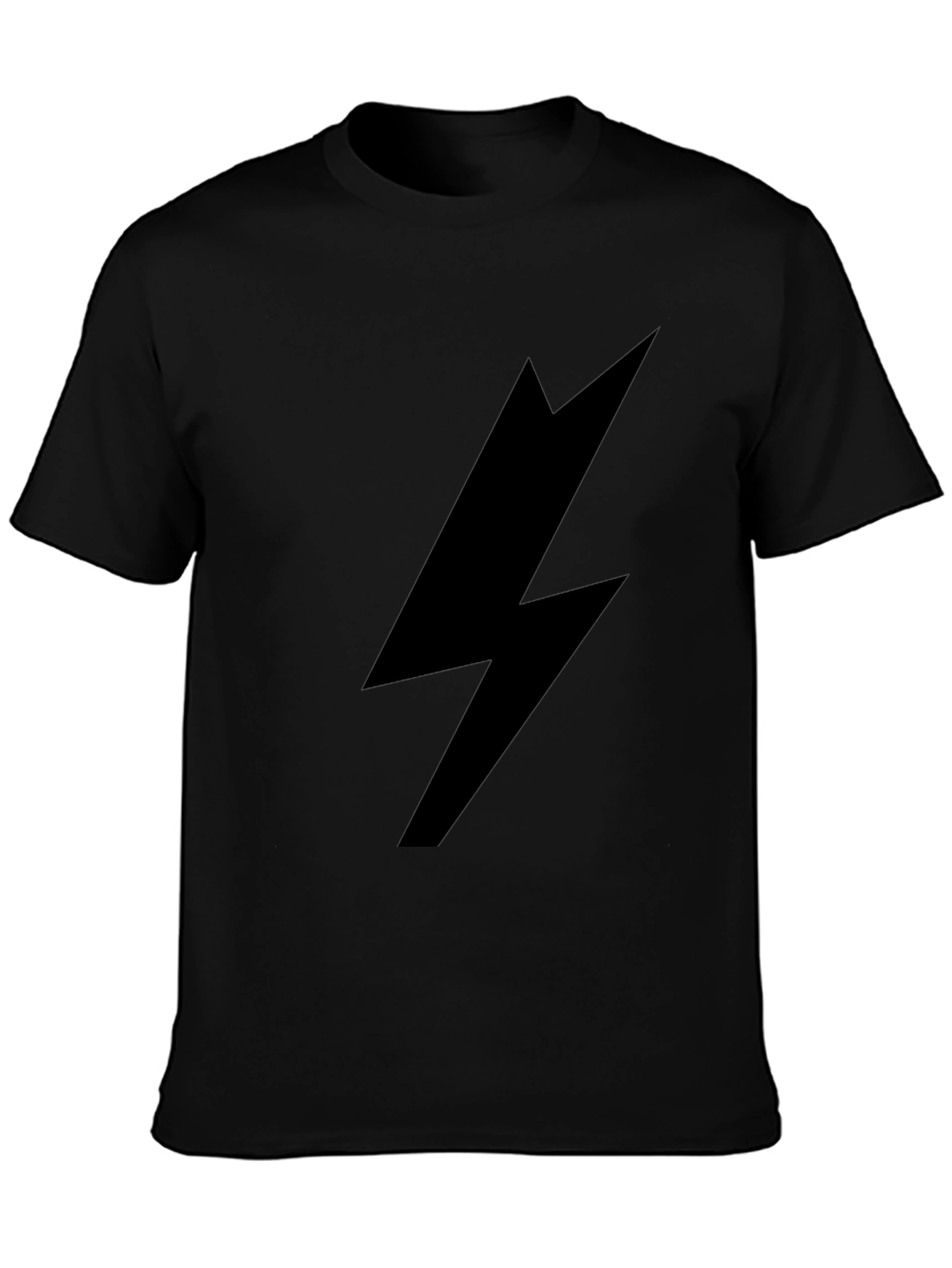 Black Lightning Bolt Graphic Tee - Mens