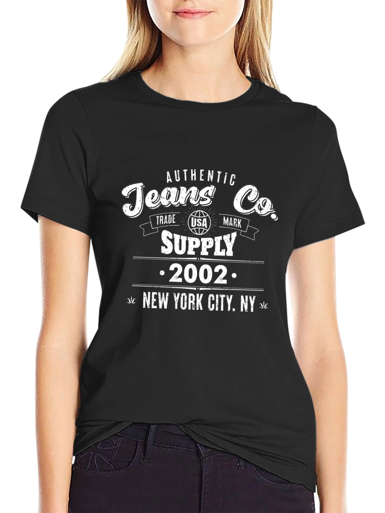 Authentic Jeans Co. Black Graphic Tee