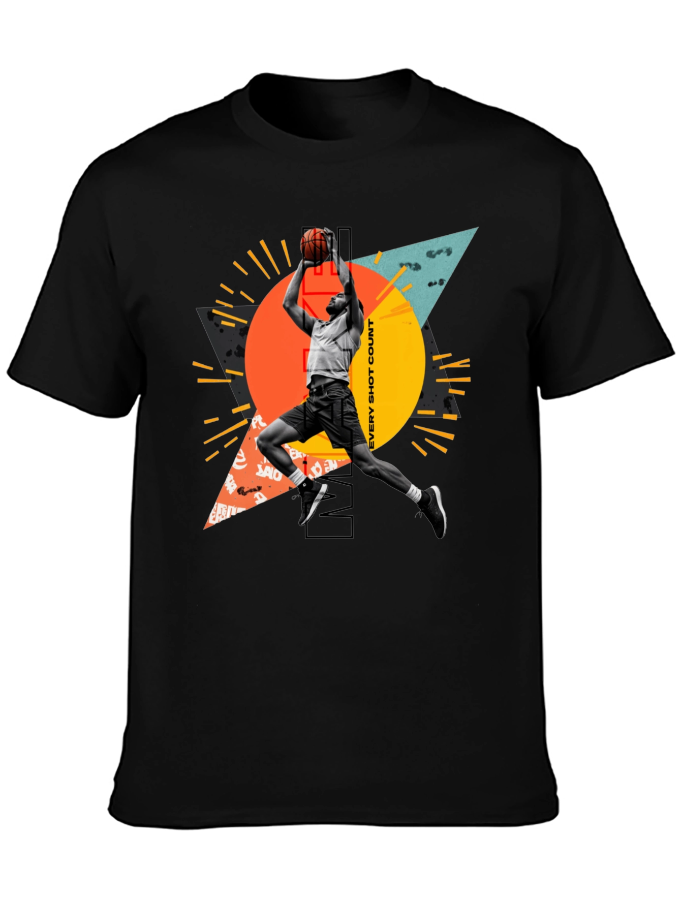 Basketball Player Graphic T-Shirt - Every Shot Counts