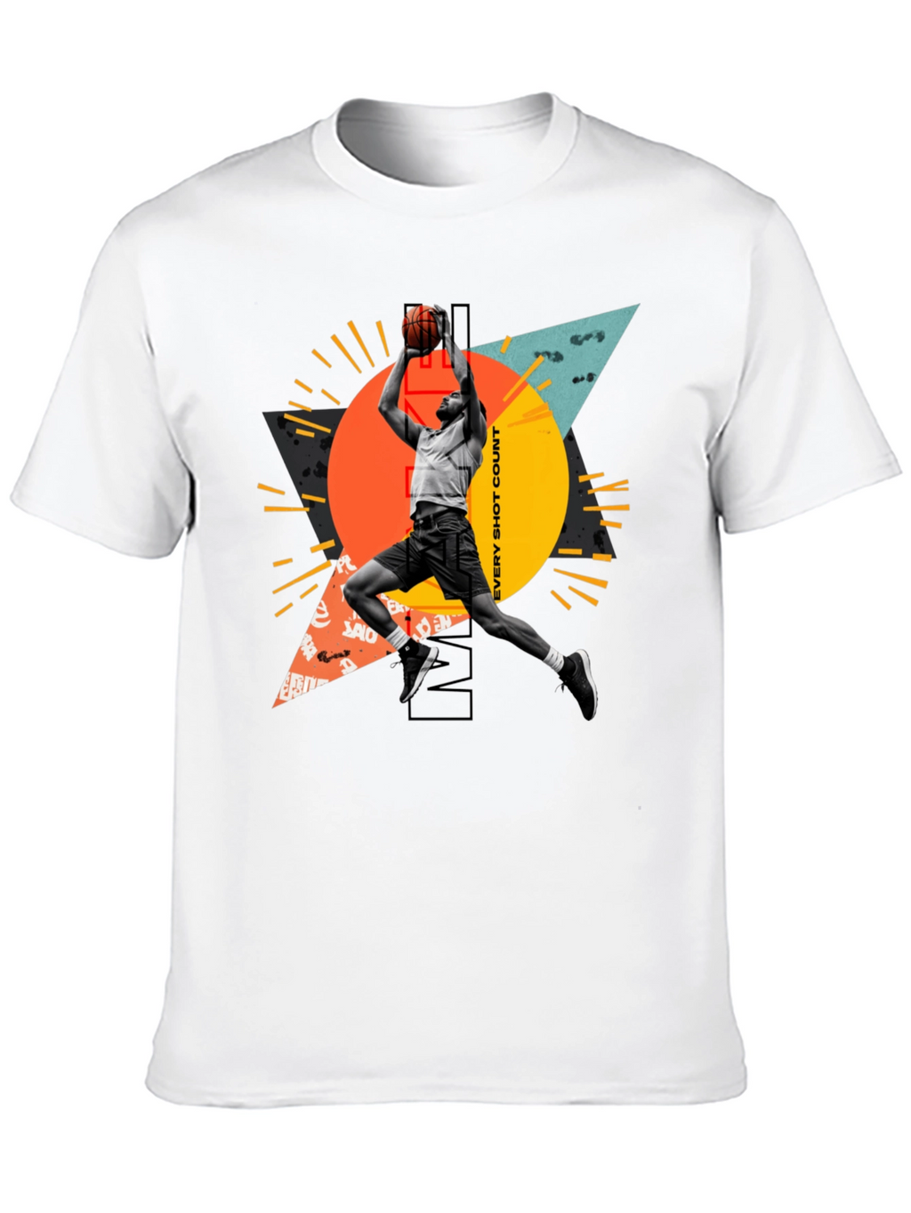 Basketball Player Graphic T-Shirt - Every Shot Counts