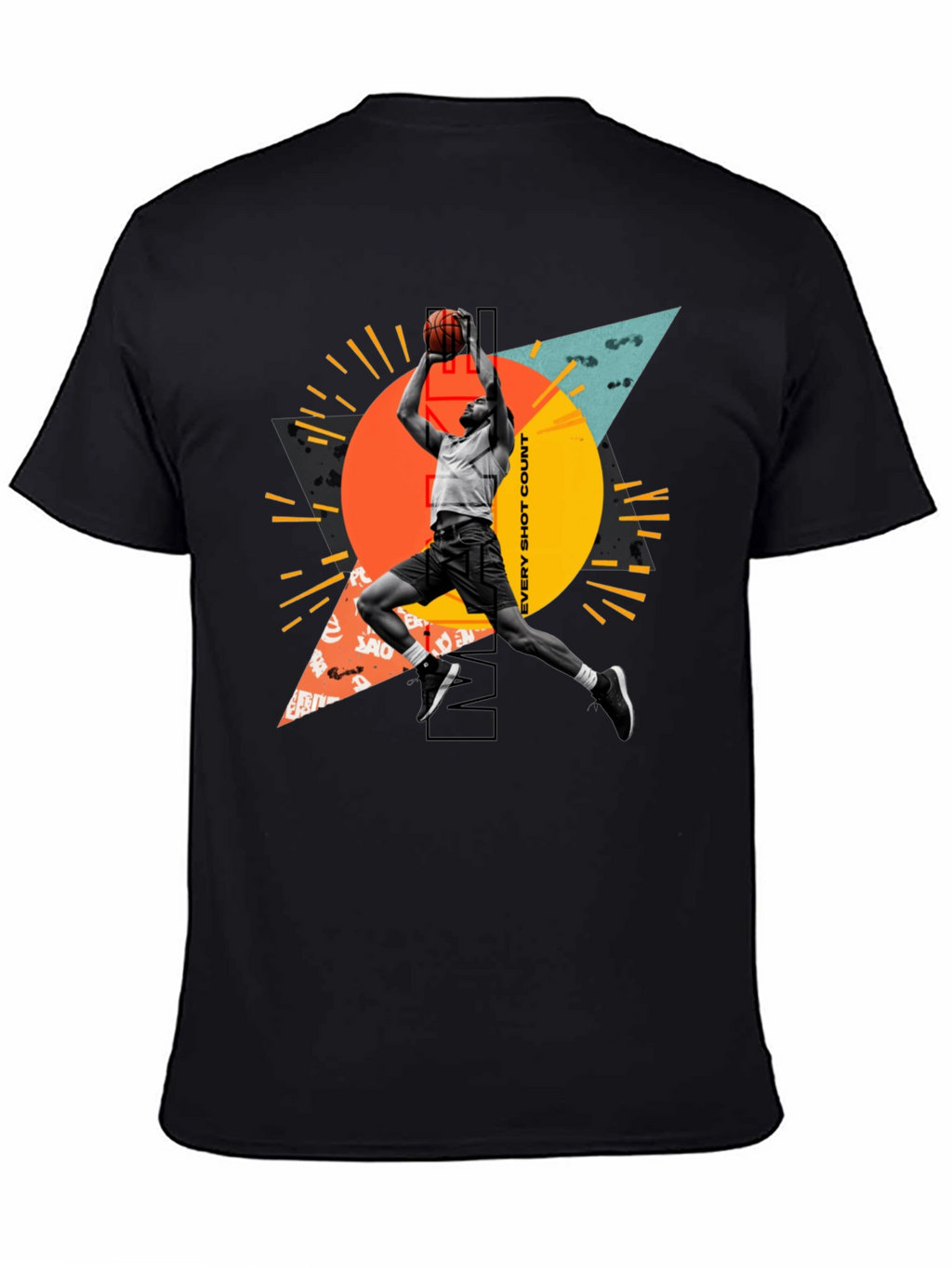 Basketball Player Graphic T-Shirt - Every Shot Counts