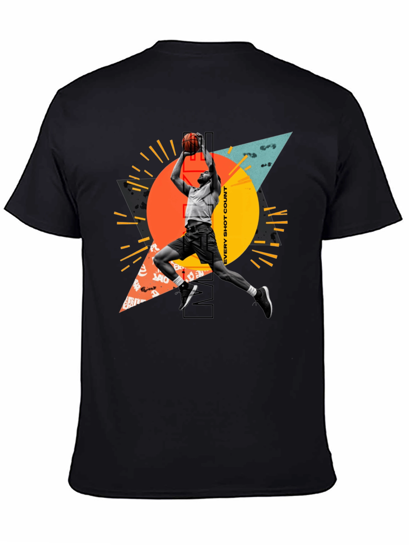 Basketball Player Graphic T-Shirt - Every Shot Counts