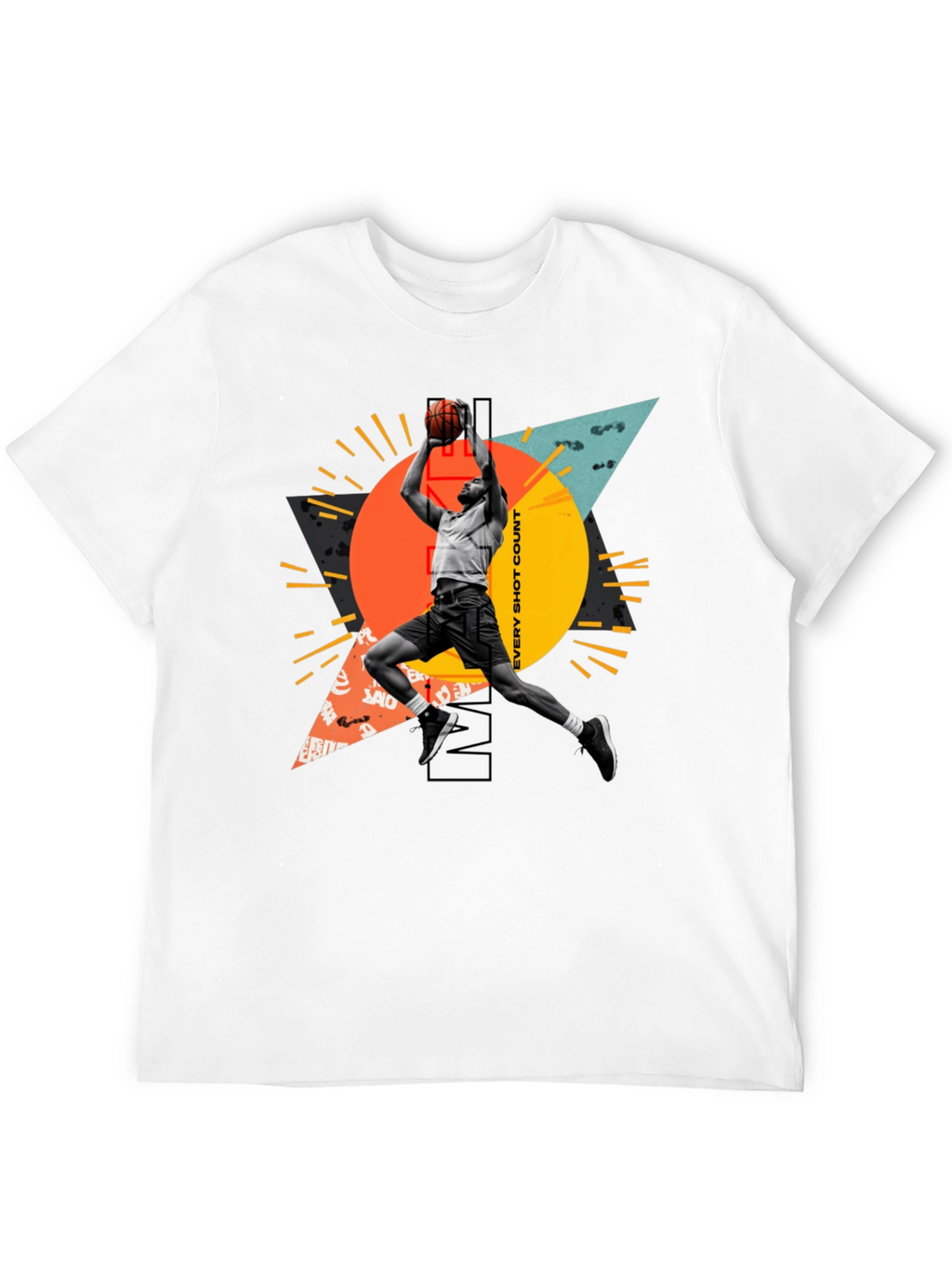 Basketball Player Graphic T-Shirt - Every Shot Counts