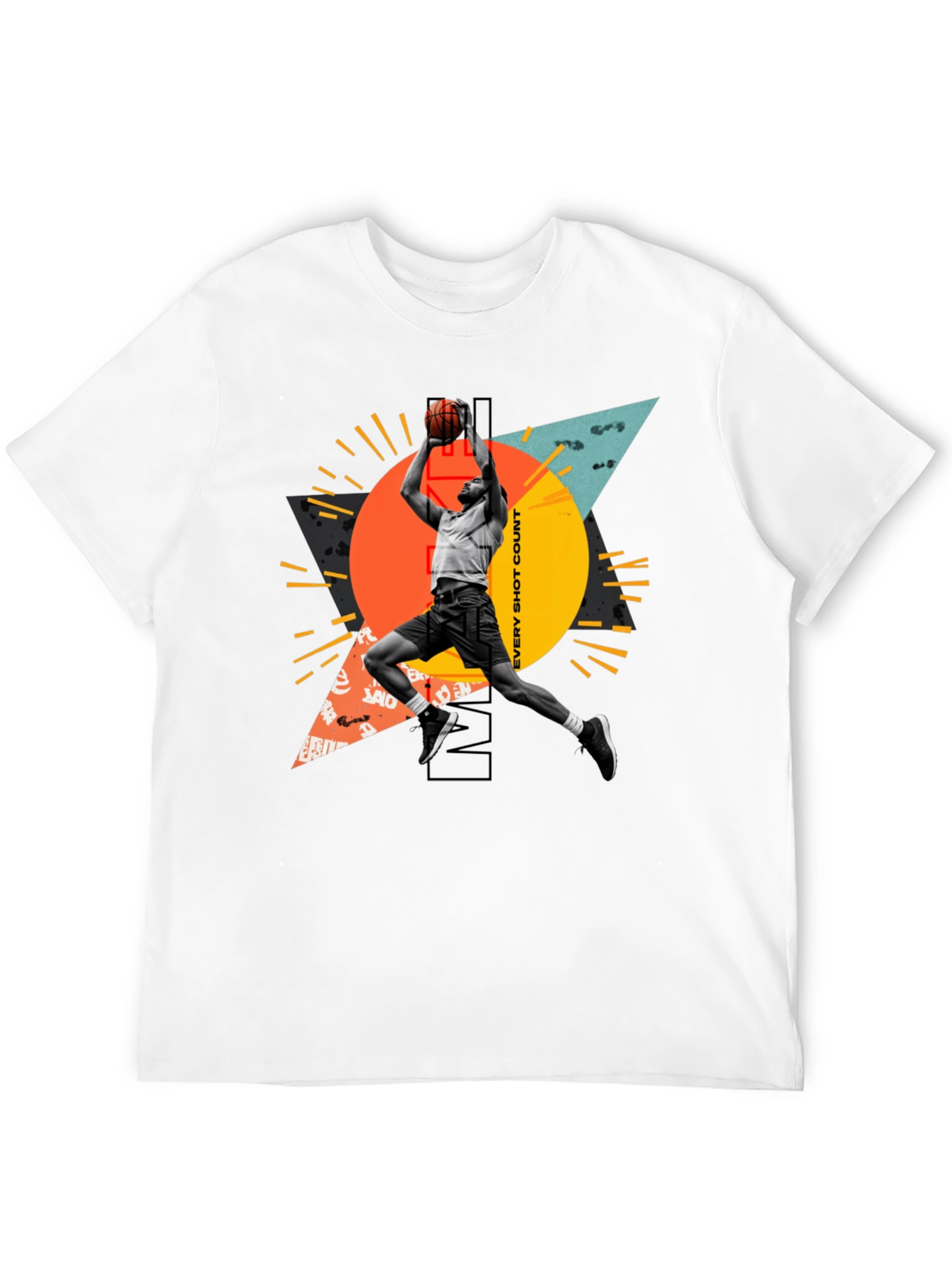 Basketball Player Graphic T-Shirt - Every Shot Counts