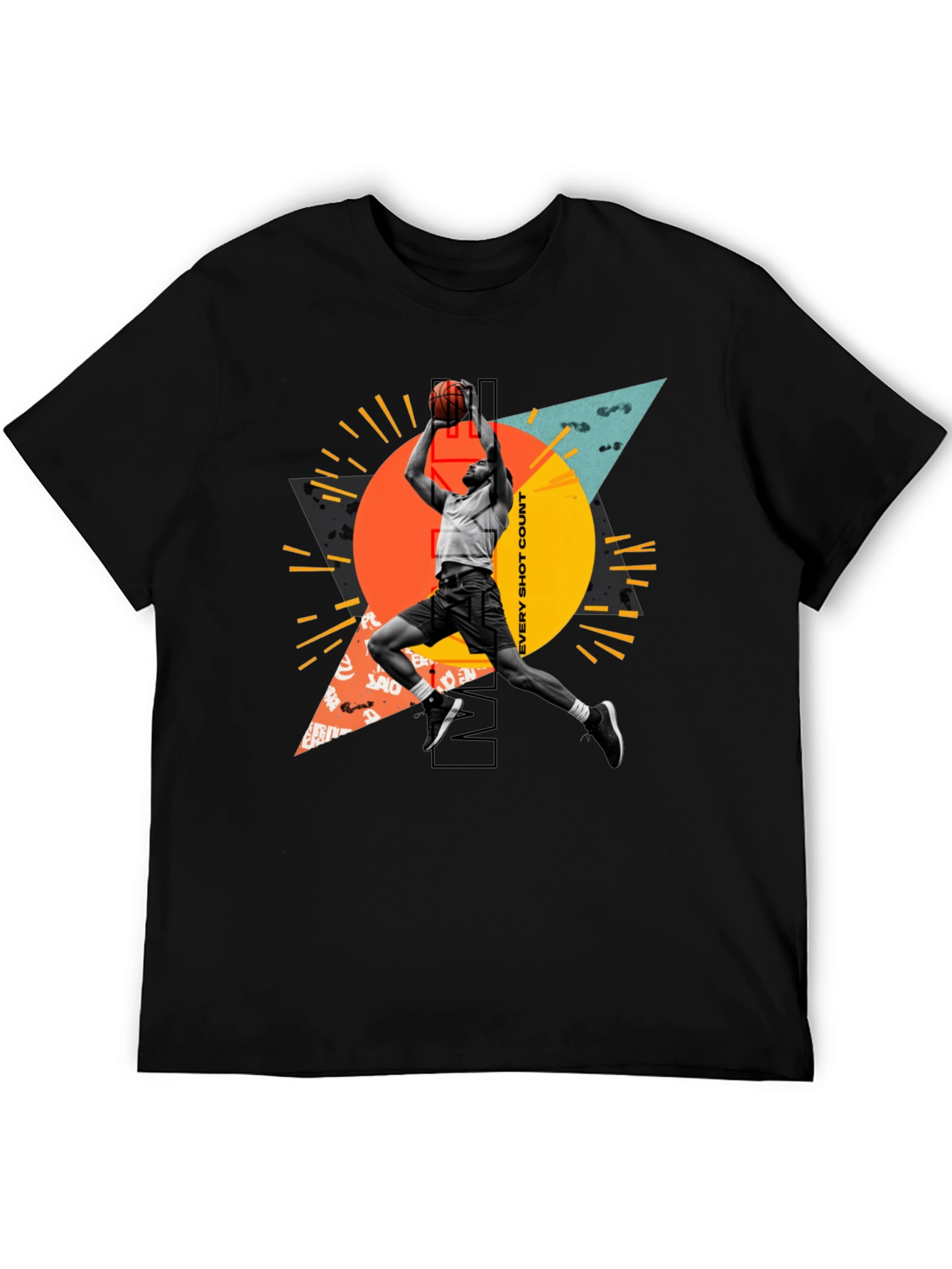 Basketball Player Graphic T-Shirt - Every Shot Counts