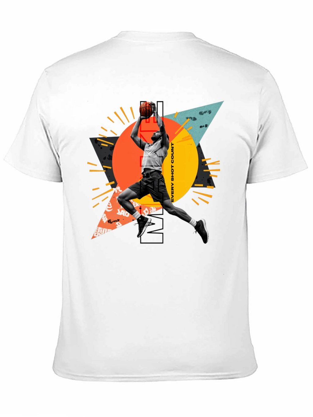 Basketball Player Graphic T-Shirt - Every Shot Counts